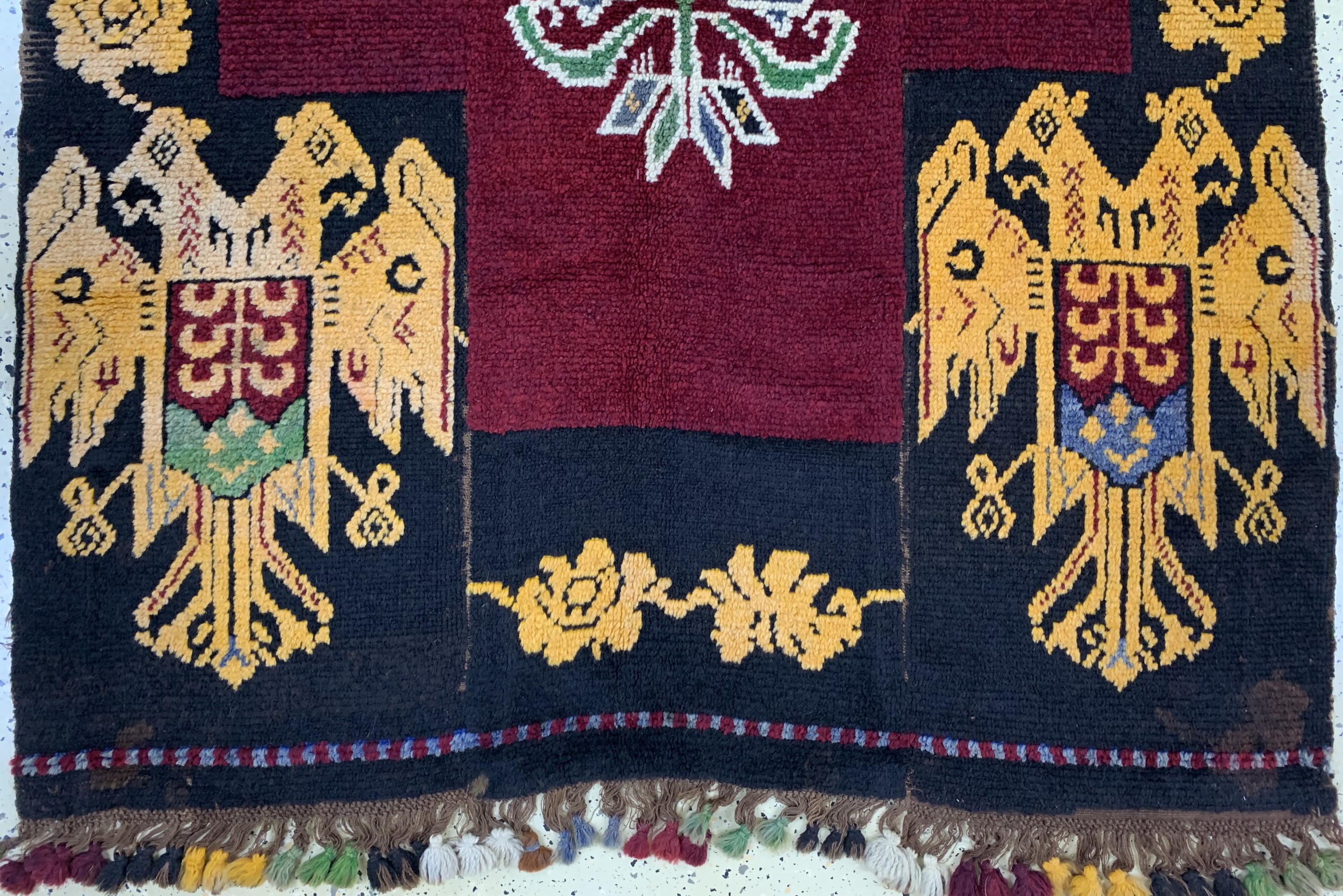 Detail c: Karakalpak"Wappenteppich", Uzbekistan, Mitte 20.Jhd, Wolle auf Wolle, ca. 202 x 142 cm, (mehrere Bahnen), EHZ: 2