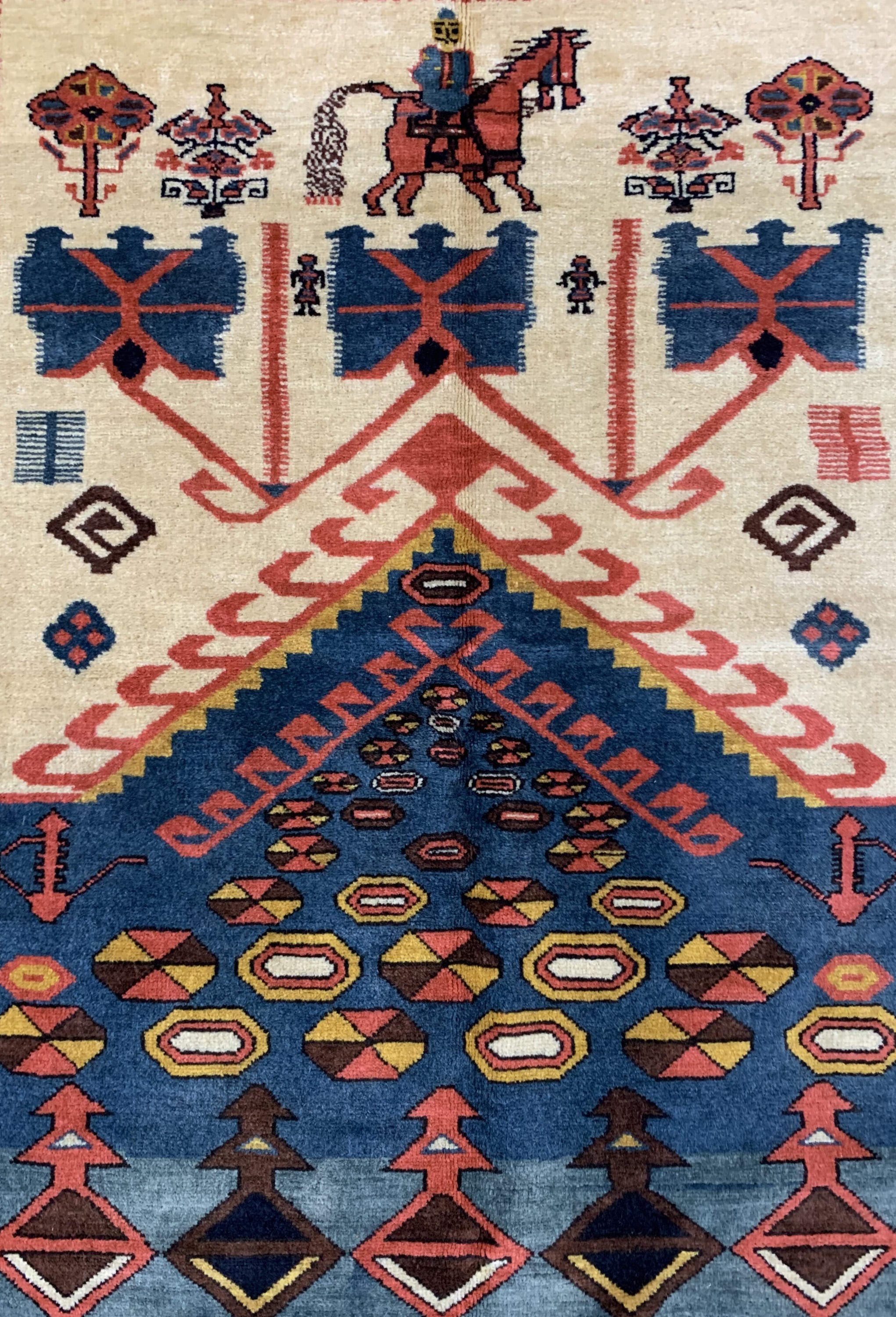 Detail b: Melas fein, Türkei, Ende 20.Jhd, Wolle auf Wolle, ca. 140 x 132 cm, gereinigt, EHZ: 2