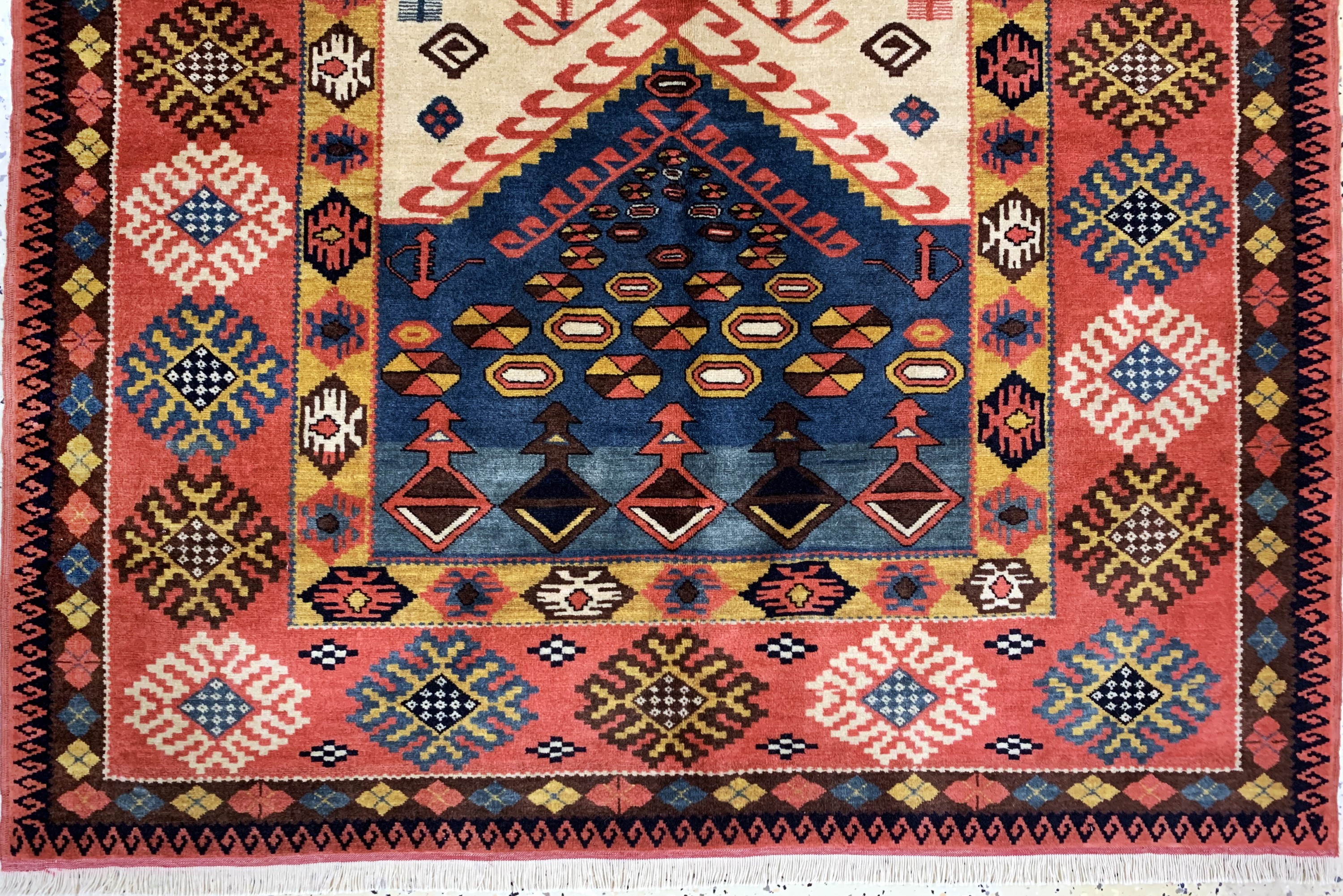 Detail c: Melas fein, Türkei, Ende 20.Jhd, Wolle auf Wolle, ca. 140 x 132 cm, gereinigt, EHZ: 2