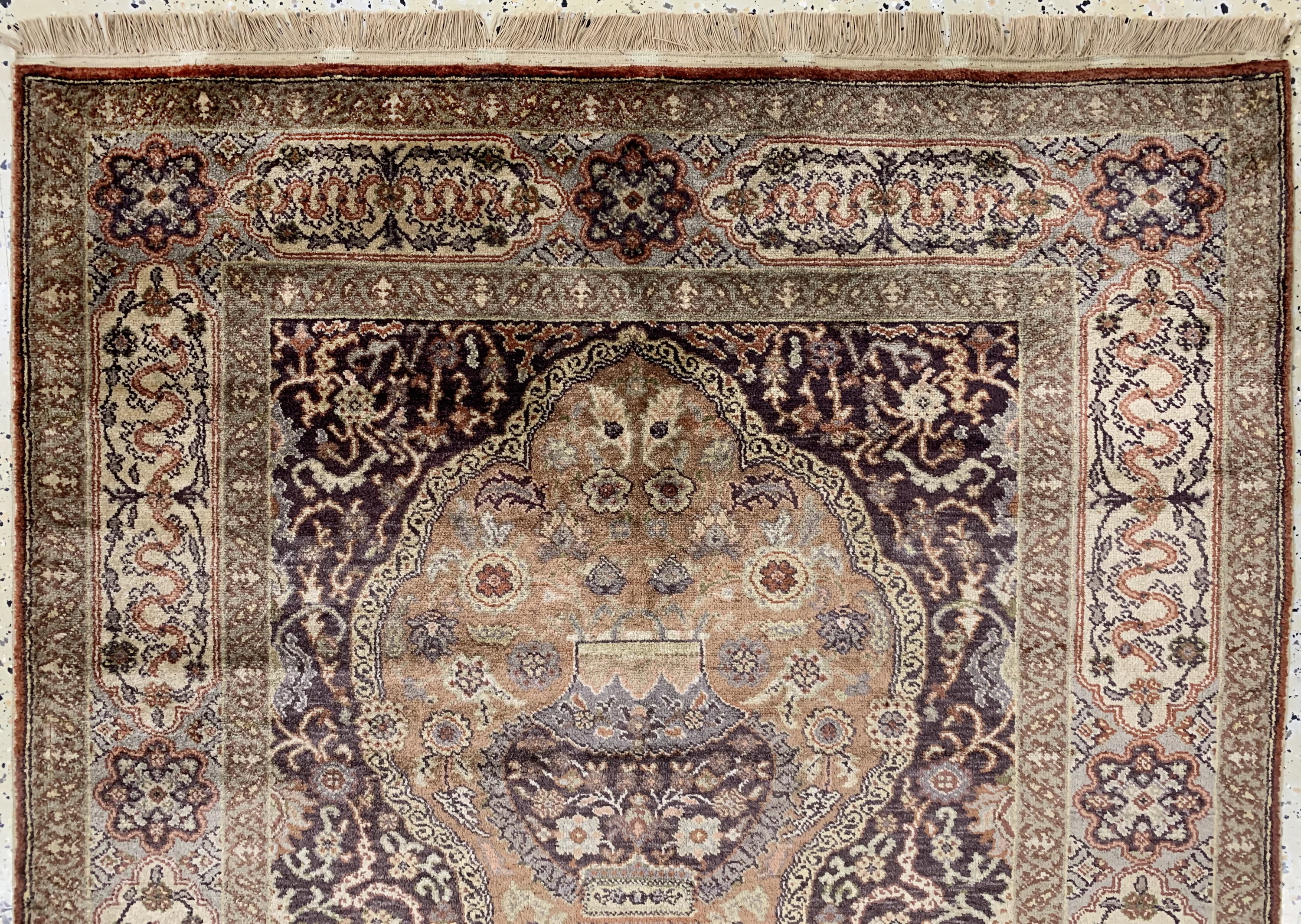 Detail a: Kayseri Flosch, Türkei, Mitte 20.Jhd, merzerisierte Baumwolle, ca. 200 x 126 cm, EHZ: 1-2