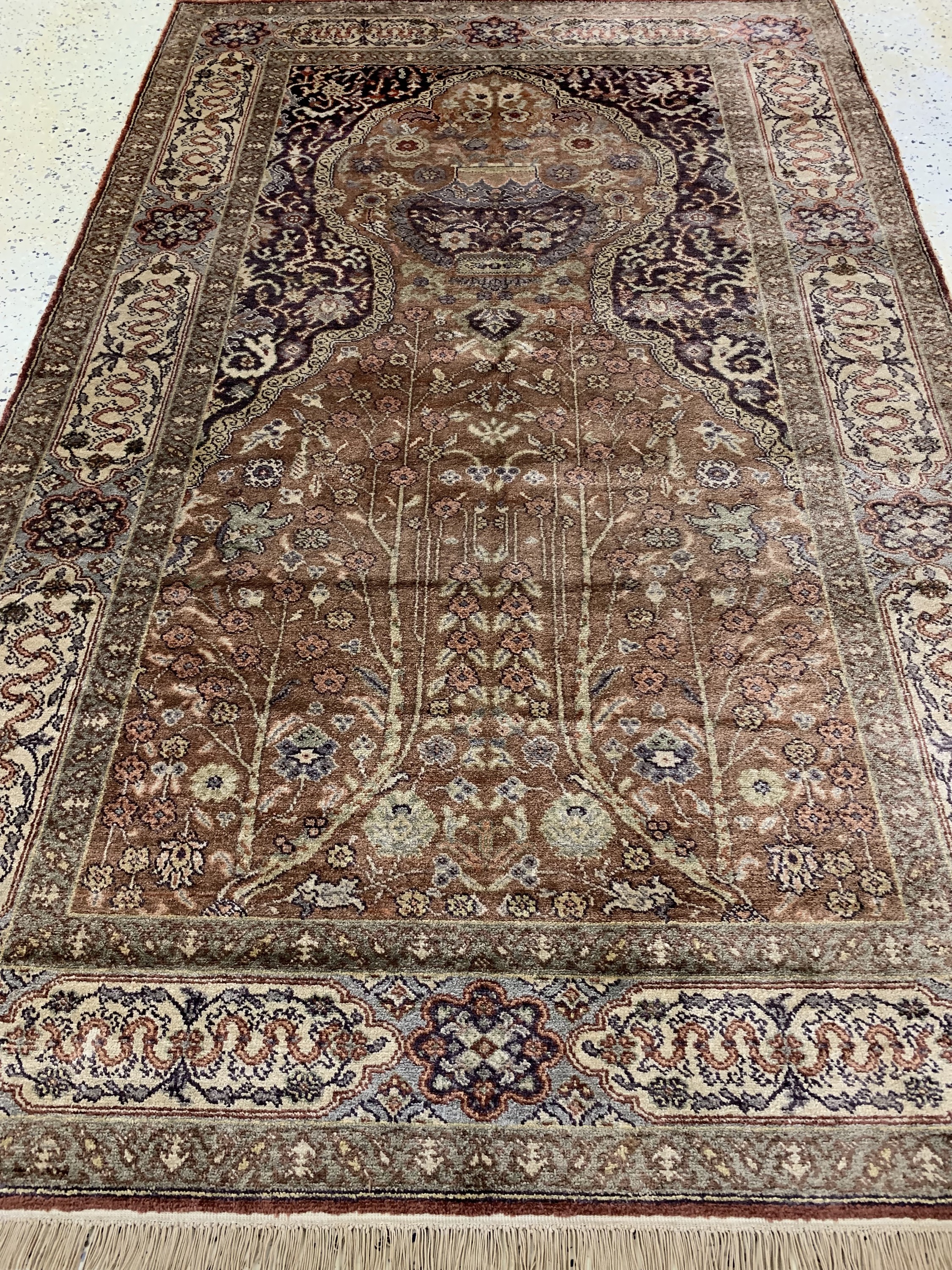 Detail d: Kayseri Flosch, Türkei, Mitte 20.Jhd, merzerisierte Baumwolle, ca. 200 x 126 cm, EHZ: 1-2