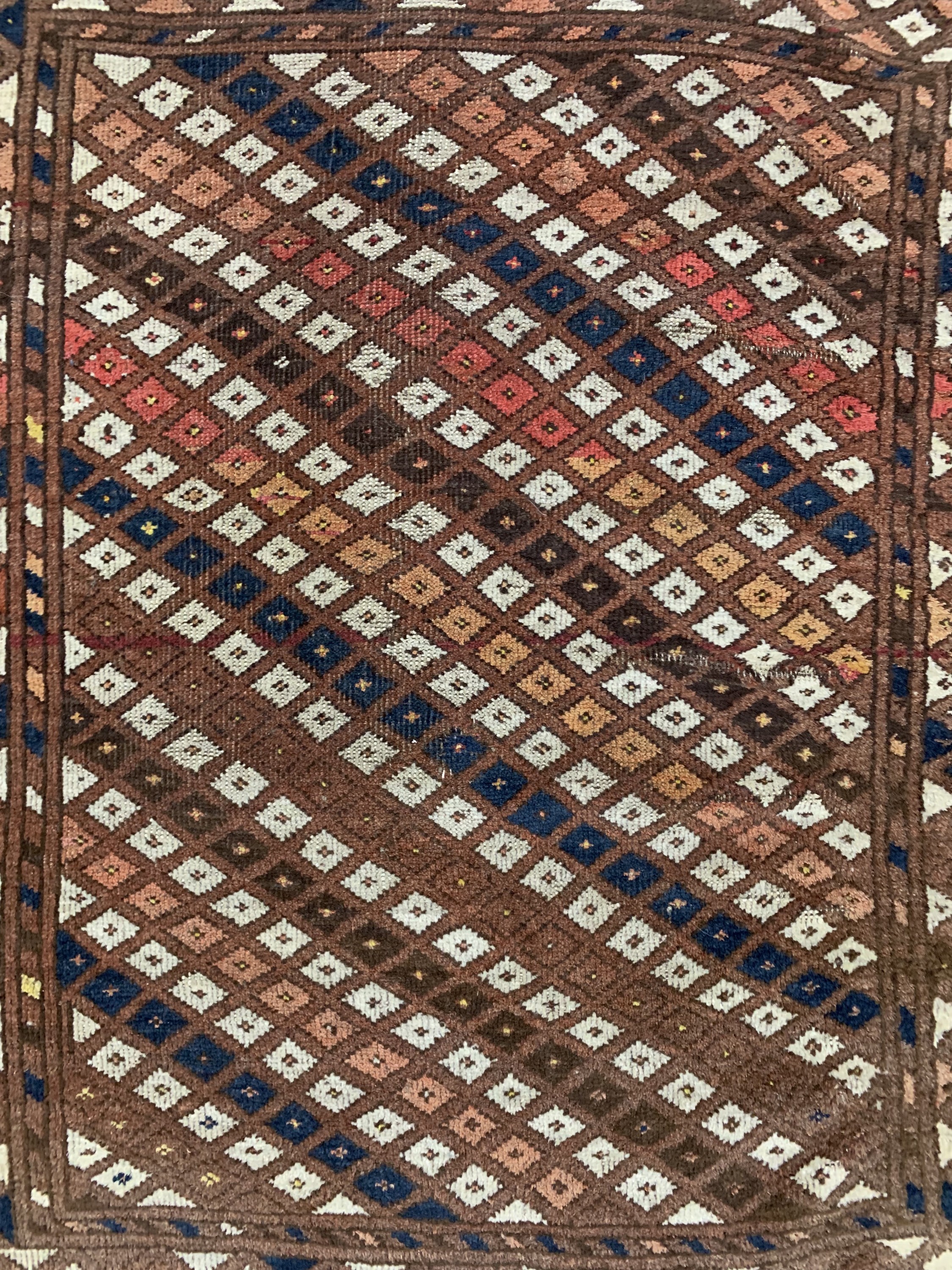 Detail d: Ersari & Buchara, Turkmenistan, Anfang 20.Jhd, Wolle auf Wolle, ca. 105 x 93 cm, EHZ:2-3