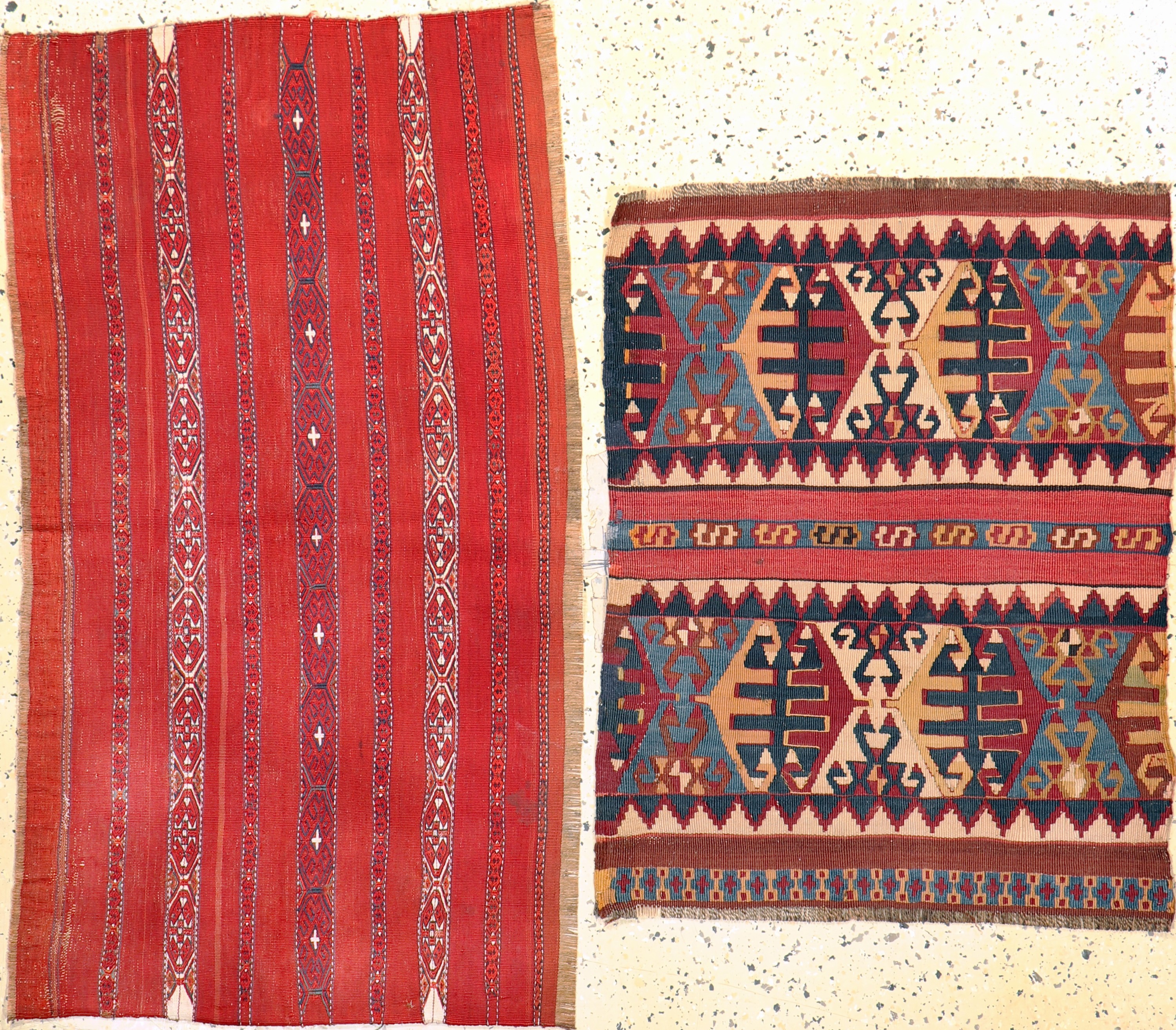 Konvolut aus Tschowal & Schahsawan , Turkmenistan & Persien, ca. 110 x 60 cm, & ca.80 x 62 cm, EHZ: 2
