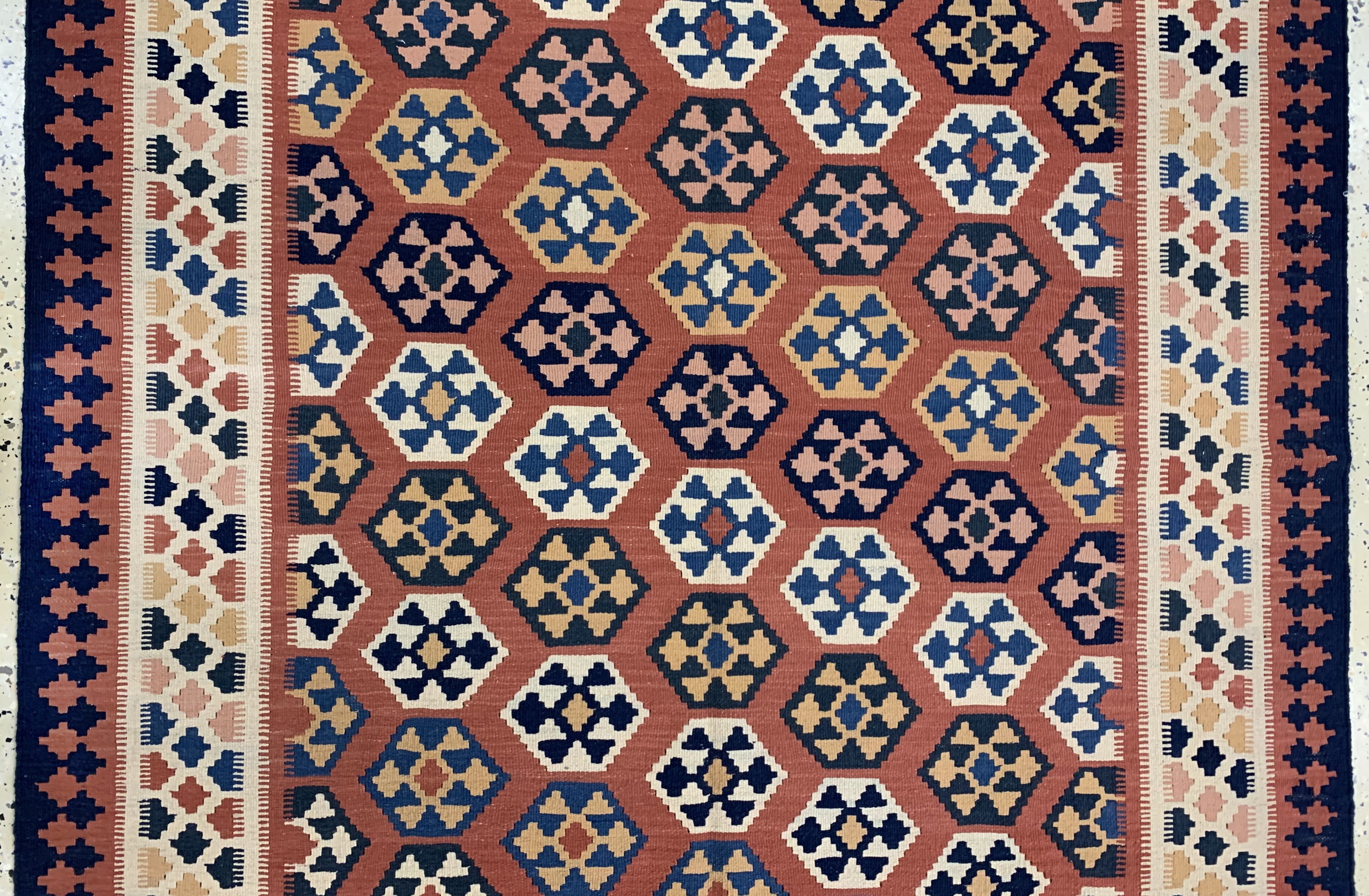 Detail b: Ghaschgai Kelim, Persien, Mitte 20.Jhd, Wolle auf Wolle, ca. 220 x 150 cm, EHZ:(nahezuneuwertig)