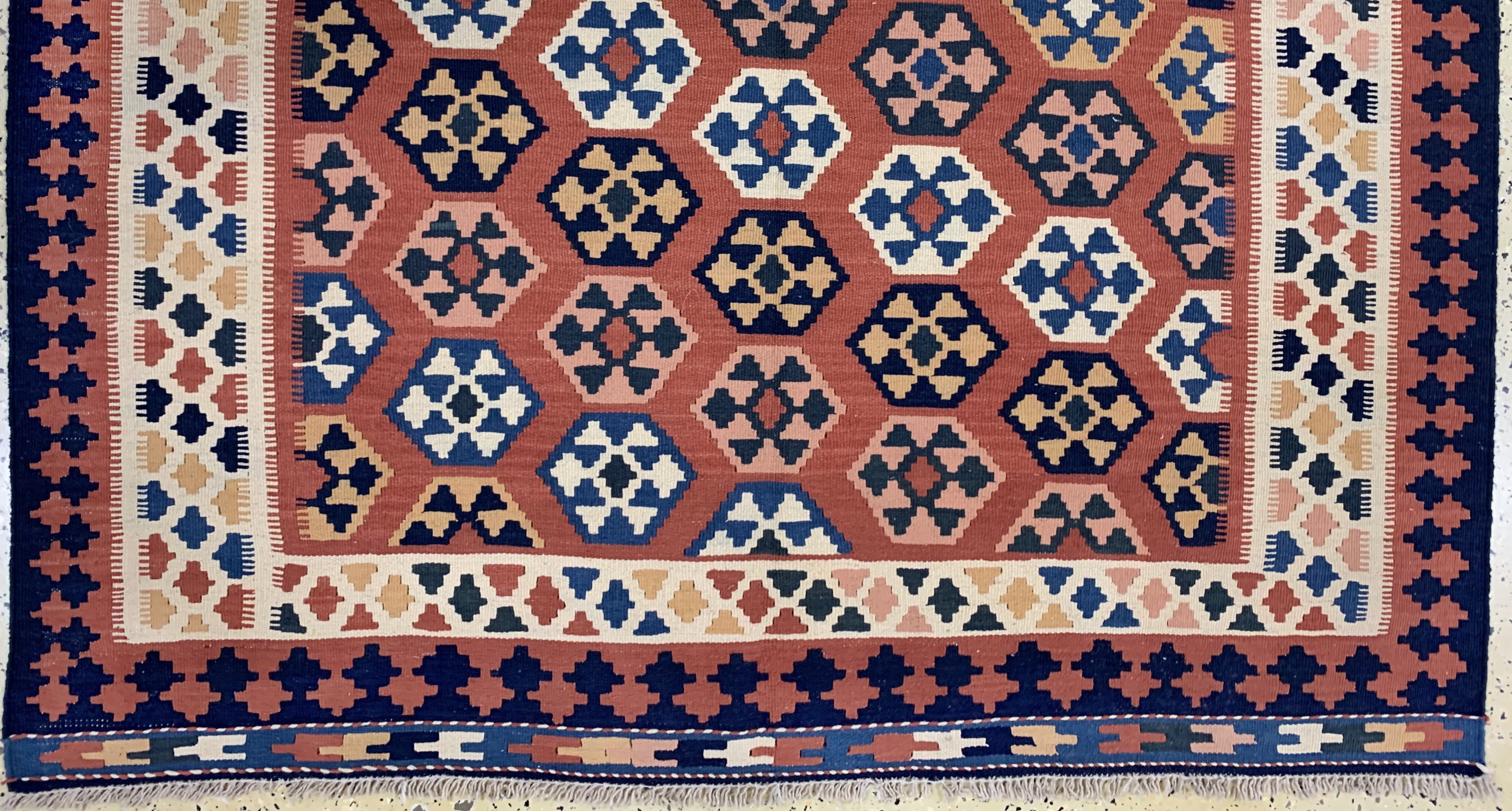 Detail c: Ghaschgai Kelim, Persien, Mitte 20.Jhd, Wolle auf Wolle, ca. 220 x 150 cm, EHZ:(nahezuneuwertig)