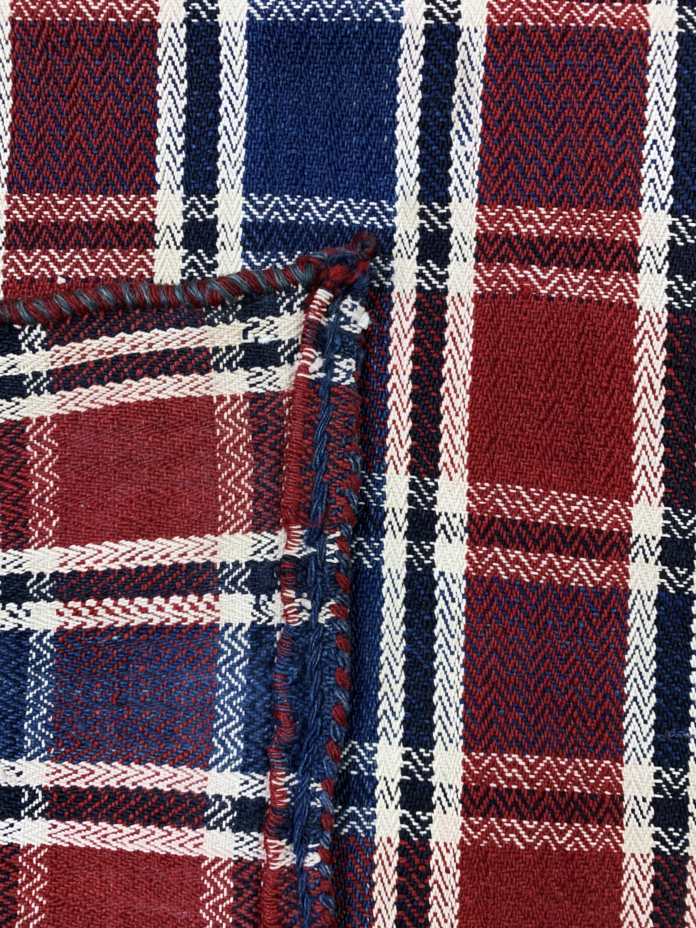 Detail e: Djajim"Nomaden-Decke", Persien, Anfang 20.Jhd, Wolle auf Wolle, ca. 230 x 150 cm, (2 Bahnig), EHZ: 1-2