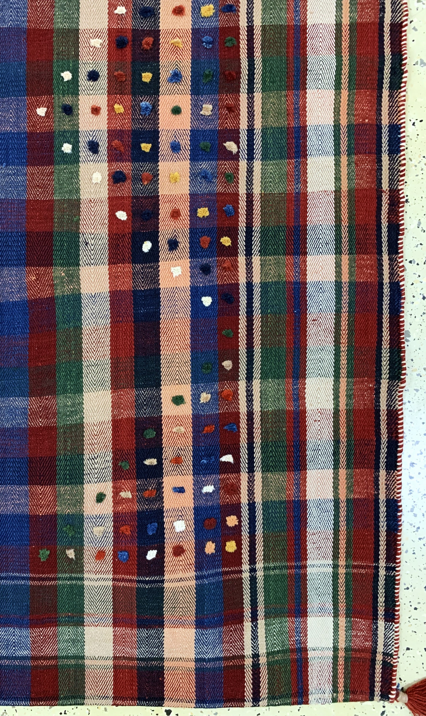 Detail a: Djajim"Nomaden-Decke", Persien, Anfang 20.Jhd, Wolle auf Wolle, ca. 220 x 183 cm, (2 Bahnig), EHZ: 1-2