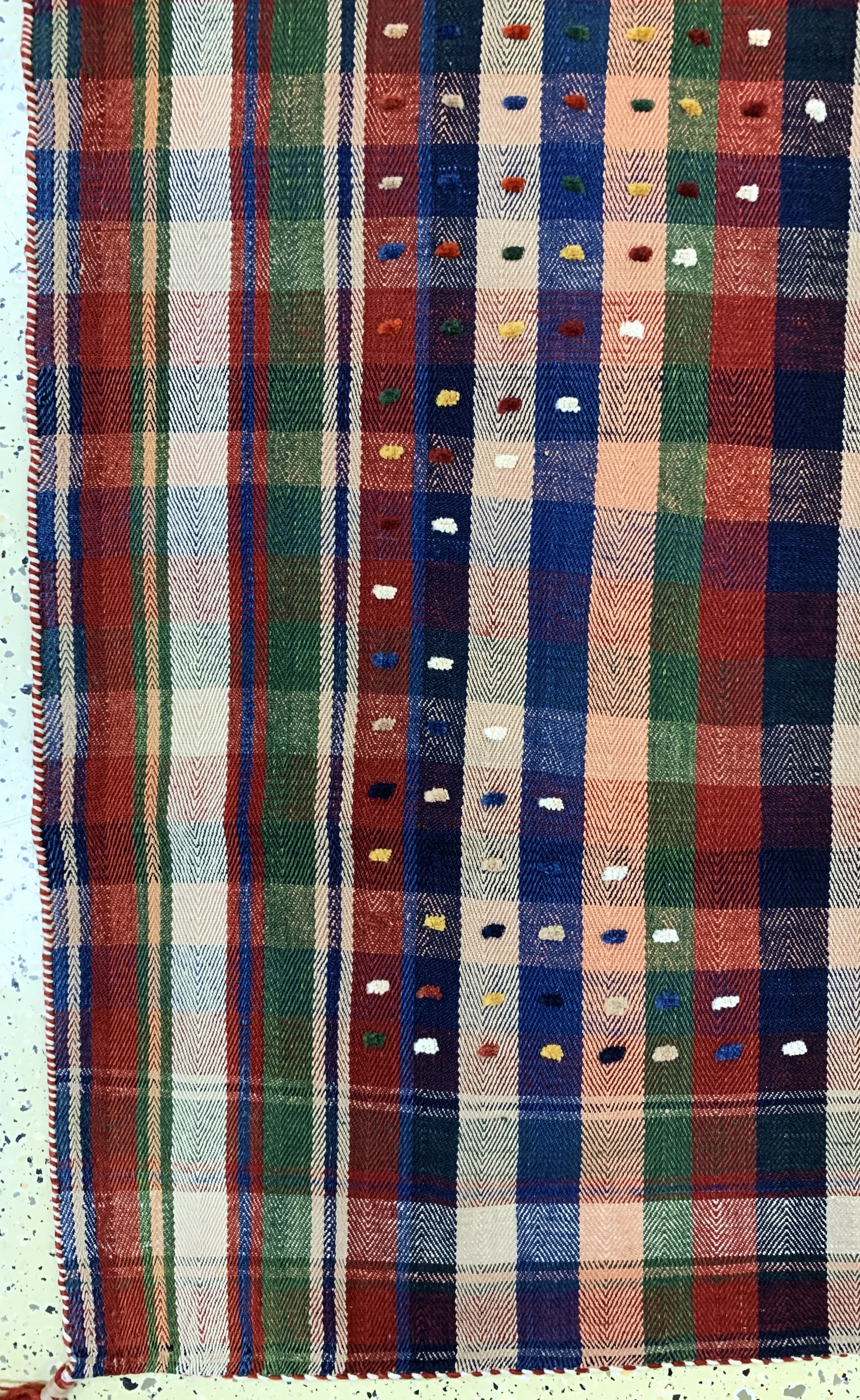 Detail b: Djajim"Nomaden-Decke", Persien, Anfang 20.Jhd, Wolle auf Wolle, ca. 220 x 183 cm, (2 Bahnig), EHZ: 1-2