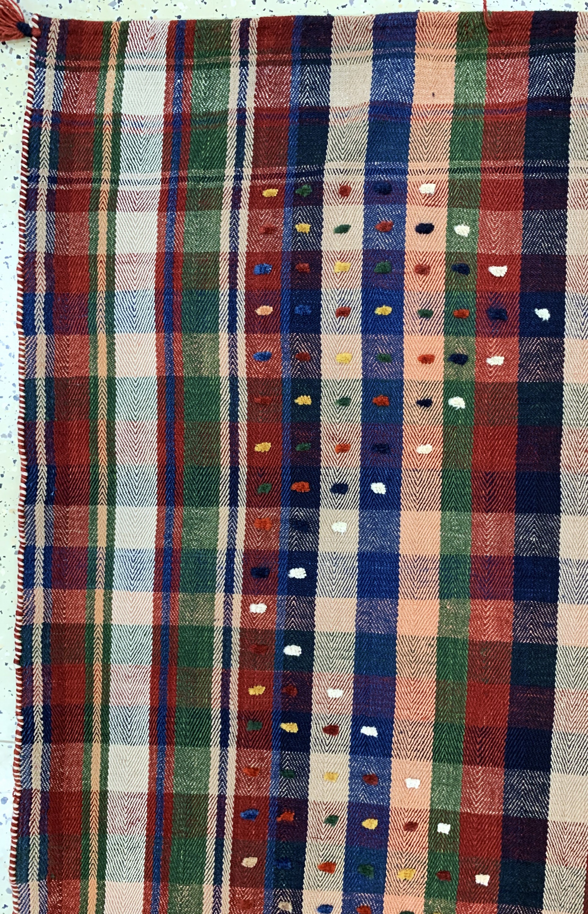 Detail c: Djajim"Nomaden-Decke", Persien, Anfang 20.Jhd, Wolle auf Wolle, ca. 220 x 183 cm, (2 Bahnig), EHZ: 1-2
