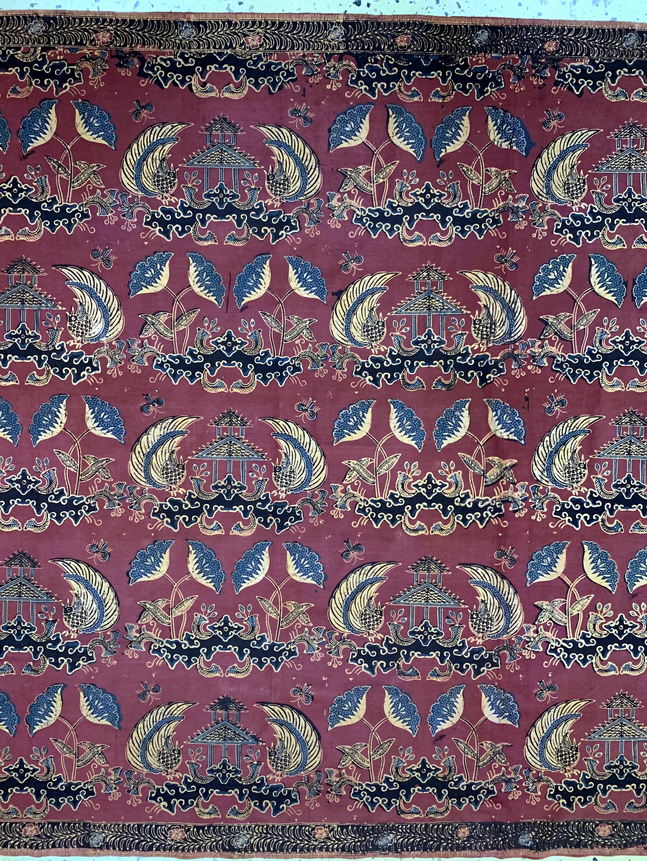 Detail d: Kain Panjang, Java Indonesien, Mitte 20.Jhd, Handgezeichnete Batik, ca. 230 x 104 cm, EHZ: 1-2