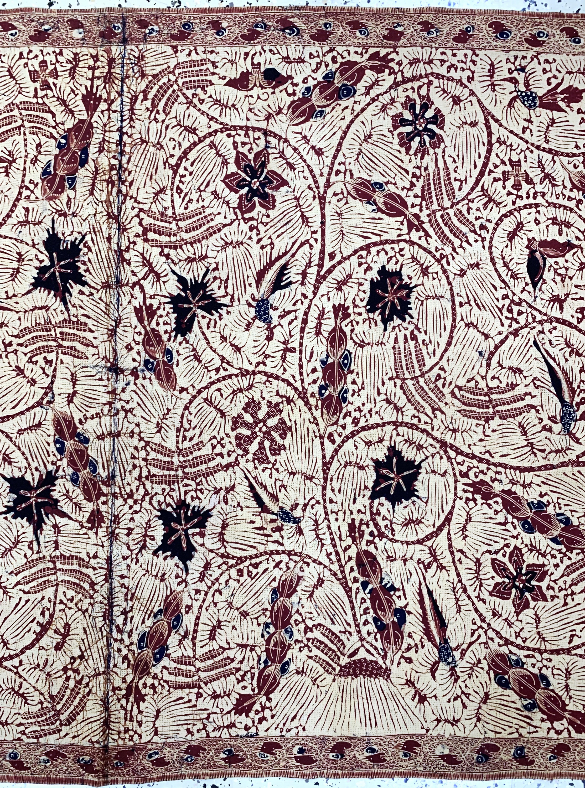 Detail d: Kain Panjang, Java Indonesien, Mitte 20.Jhd, Handgezeichnete Batik, ca. 250 x 107 cm, EHZ: 1-2