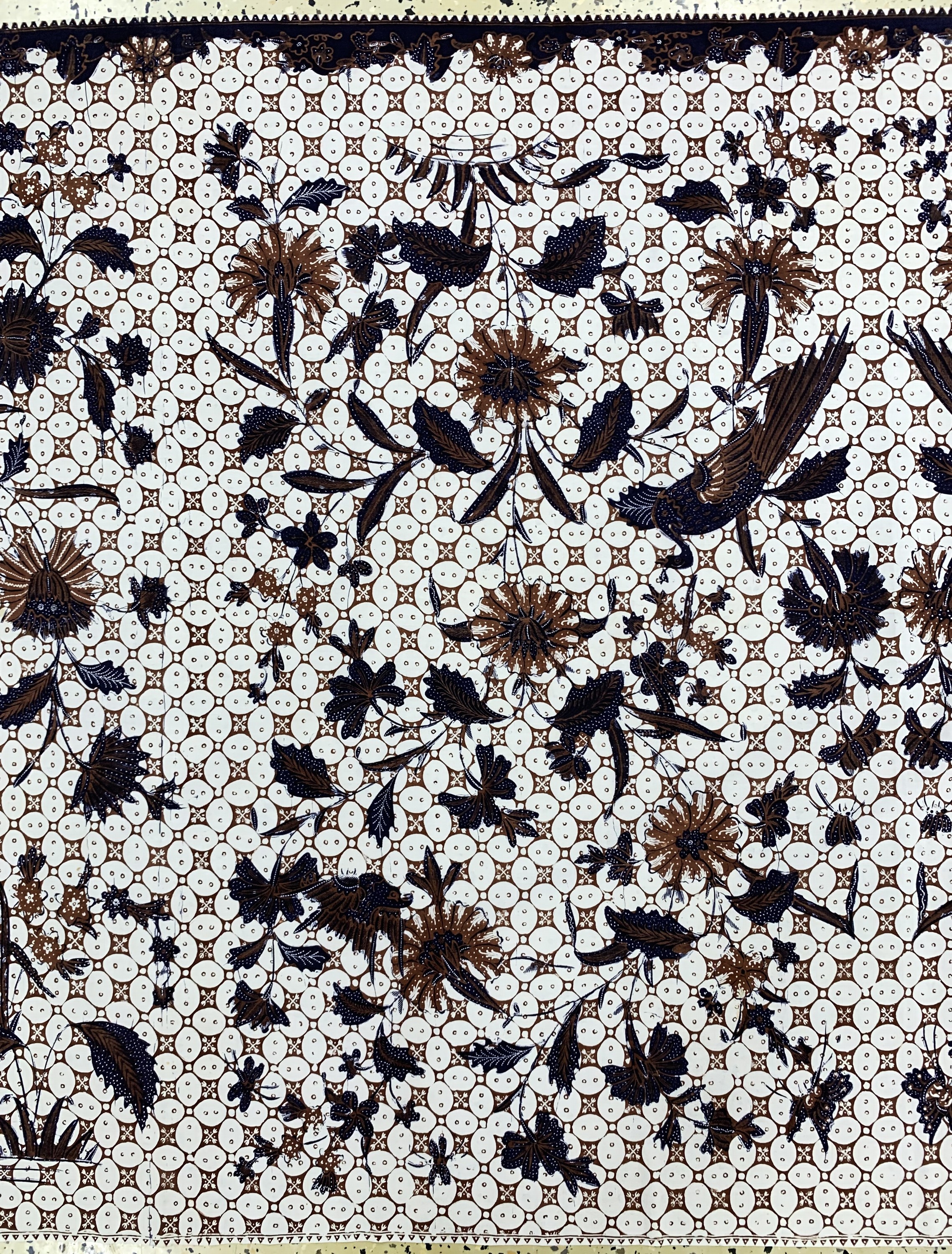 Detail b: Kain Panjang, Java Indonesien, Mitte 20.Jhd, handgezeichnete Batik, ca. 255 x 105 cm, EHZ: 1-2