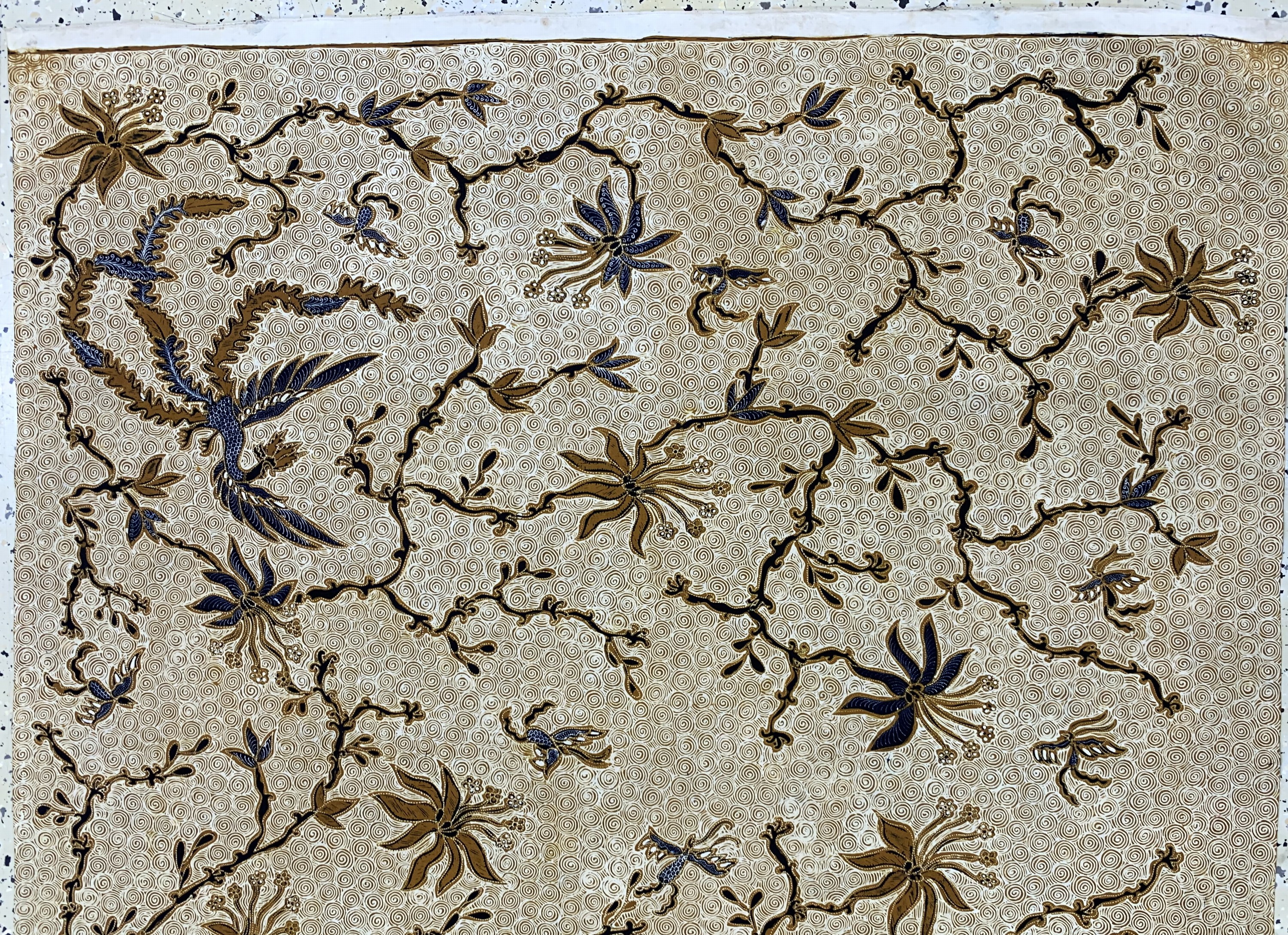 Detail a: Kain Panjang, Java Indonesien, Mitte 20.Jhd, Hendgezeichnete Batik, ca. 240 x 105 cm, EHZ: 1-2
