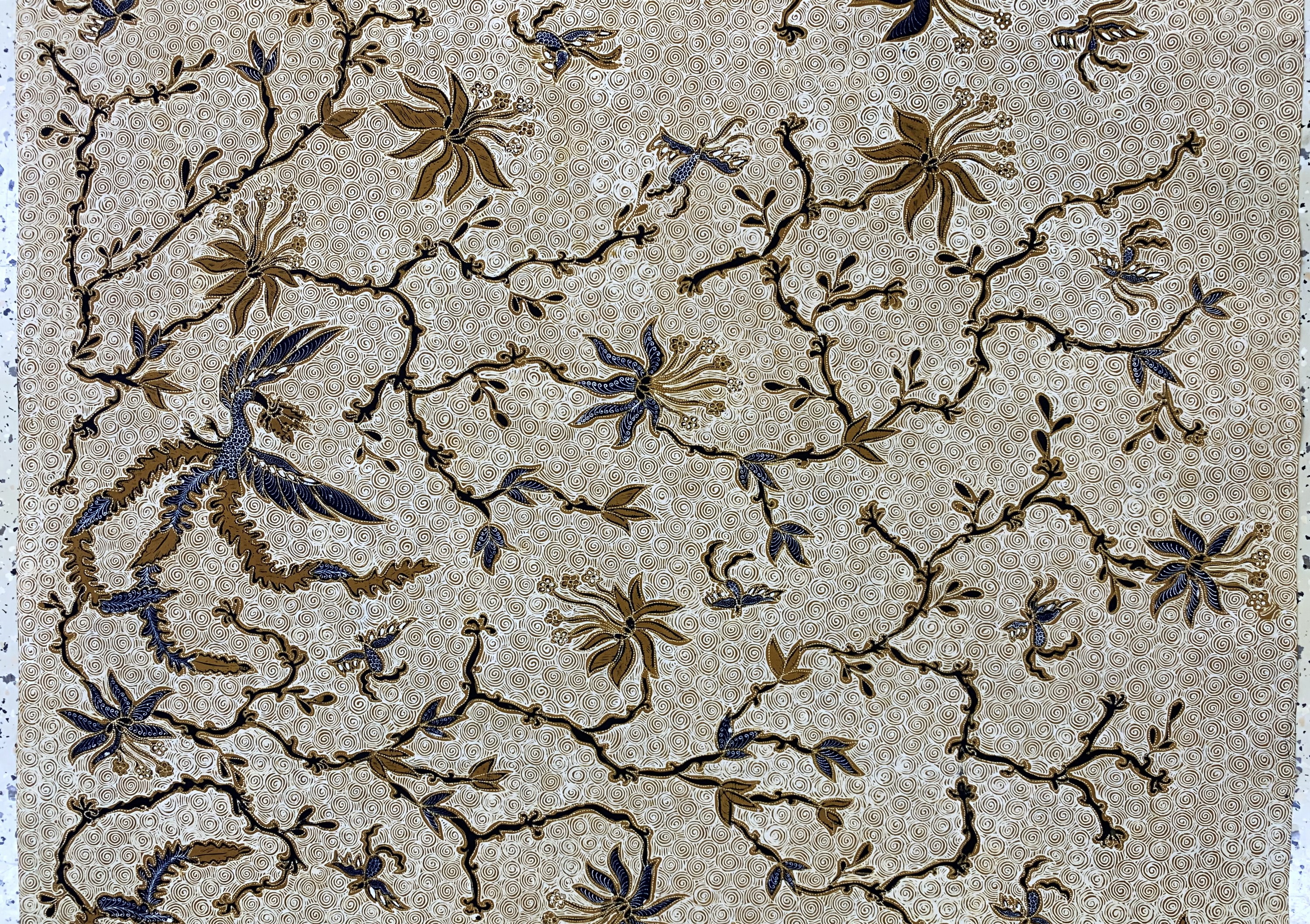 Detail b: Kain Panjang, Java Indonesien, Mitte 20.Jhd, Hendgezeichnete Batik, ca. 240 x 105 cm, EHZ: 1-2