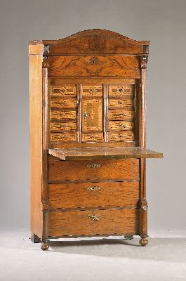 Image 26948479 - Standsekretär, deutsch, um 1880-1890, Gründerzeit, Nußbaumfurnier teils ...