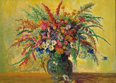 Image 26948484 - Unbekannter Künstler des frühen 20. Jh., Üppiges Blumenstillleben, ...