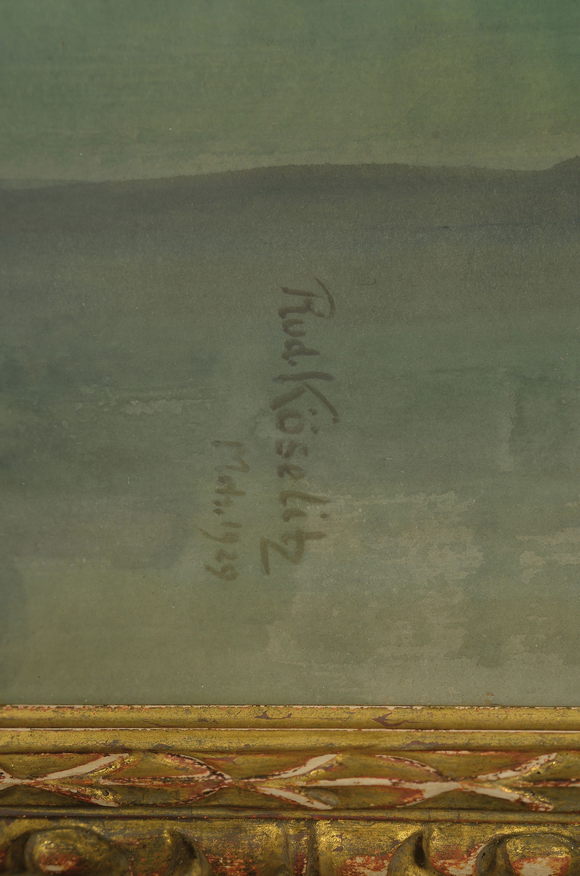 Detail a: Rudolf Köselitz, 1861 - 1949 München, Porträt einer Frau aus dem Fenster blickend, Gouache/Papier, datiert München 1929, ca. 53 x 43 cm, unter ...