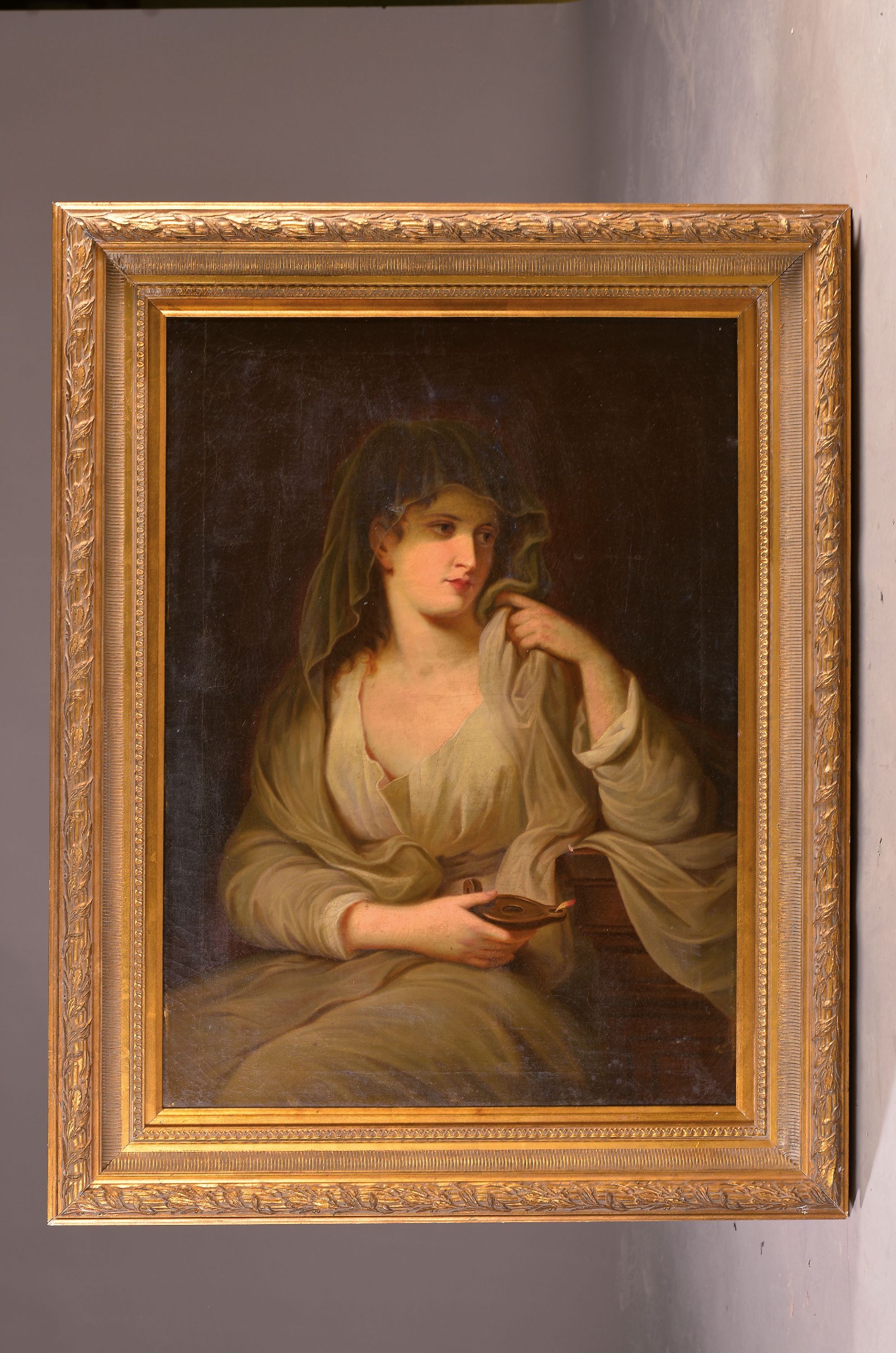 Detail k: Kopie nach Angelica Kauffmann, 2. Hälfte 19. Jh., Selbstbildnis als Vestalin oder Bildnis einer Dame, original von 1781/82, Gemäldegalerie Alte ...