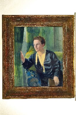 26948504k - Rudolf Köselitz, 1861 - 1949 München, Porträt einer Frau aus dem Fenster ...