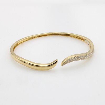 Image Armspange mit Brillanten, GG 750/000, aufklappbar m. Scharnier, 81 Brill. zus. ca. 0.56 ...