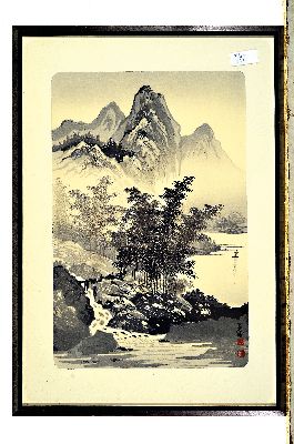 26948676a - 6 Holzschnitte, Japan, 19./20. Jh., Blätter teilweise mit Wurmfraß und Altersspuren, ...