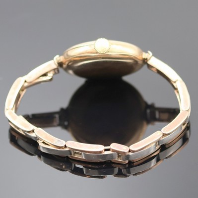 26948679b - ROLEX frühe Damenarmbanduhr in RG 375/000 am Goldband, Schweiz / England Hallmark ...