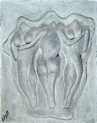 Image 26948684 - Gustav Armbrust, geb. 1951 Schwetzingen, Ohne Titel, Relief (Modelliergips auf Holz), ...