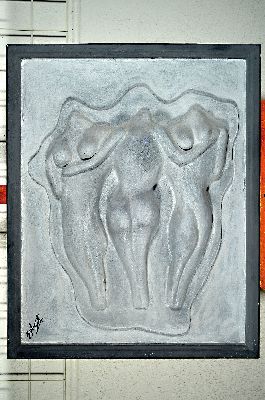 26948684k - Gustav Armbrust, geb. 1951 Schwetzingen, Ohne Titel, Relief (Modelliergips auf Holz), ...
