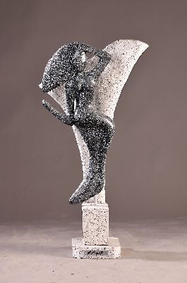 26948709k - Gustav Armbrust, geb. 1951 Schwetzingen, Ohne Titel, zweiteilige Skulptur aus Holz und ...