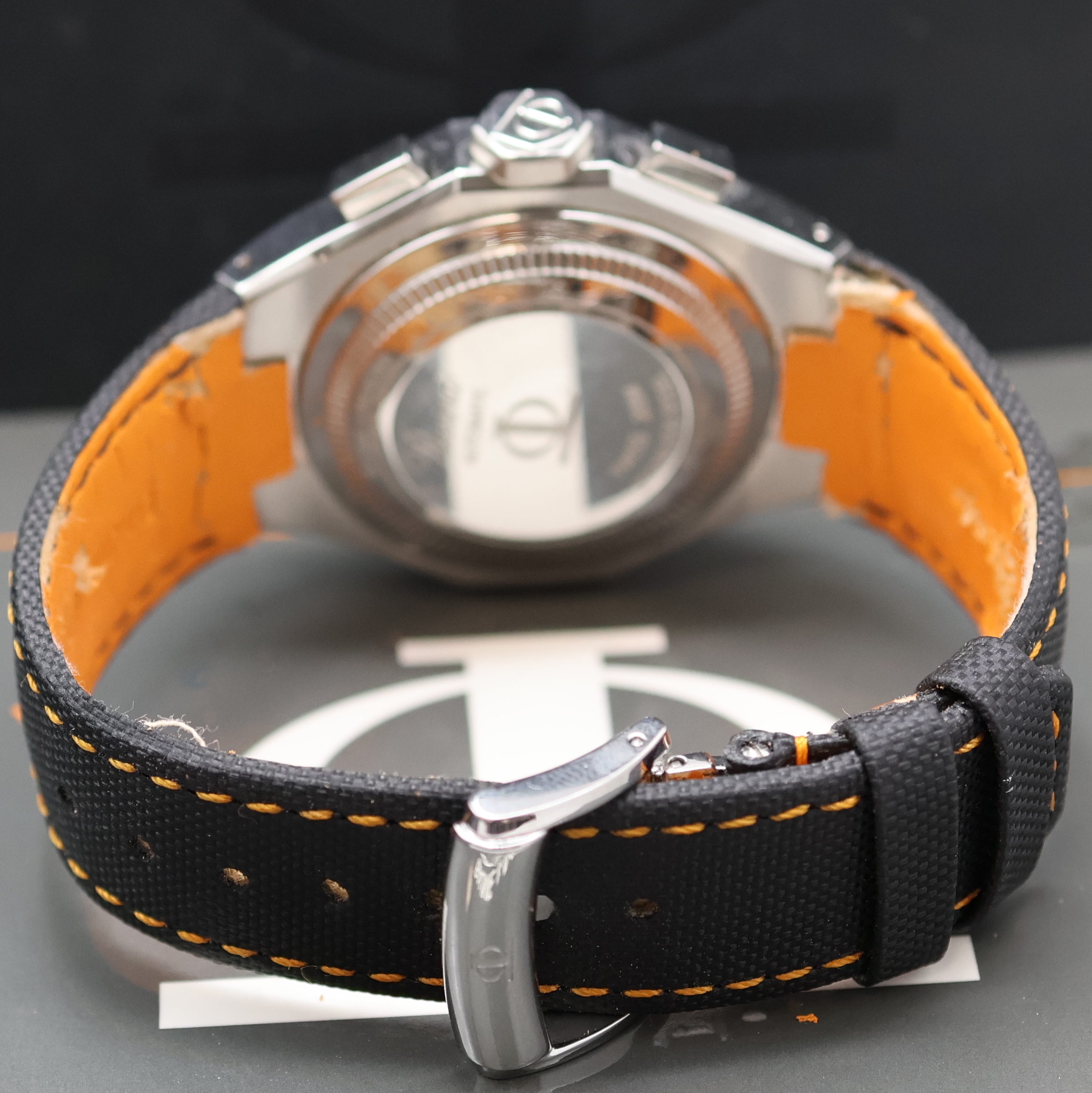 Detail b: BAUME & MERCIER Riviera Armbandchronograph, Automatik, Schweiz um 2010, Edelstahlgeh. inkl. orig. Leder-/Textilband (zu ern.) m. orig. Faltschl., ...