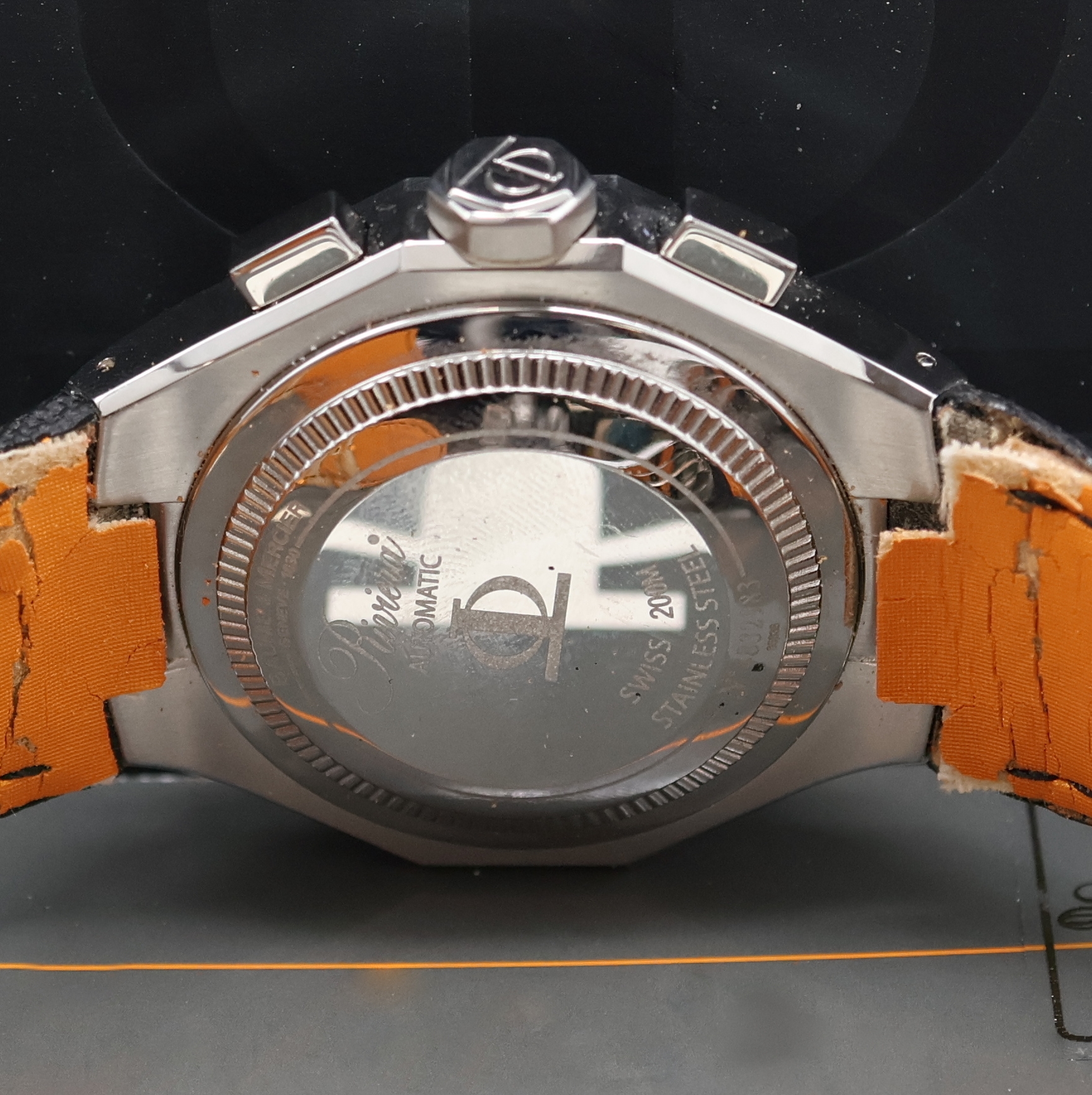 Detail d: BAUME & MERCIER Riviera Armbandchronograph, Automatik, Schweiz um 2010, Edelstahlgeh. inkl. orig. Leder-/Textilband (zu ern.) m. orig. Faltschl., ...