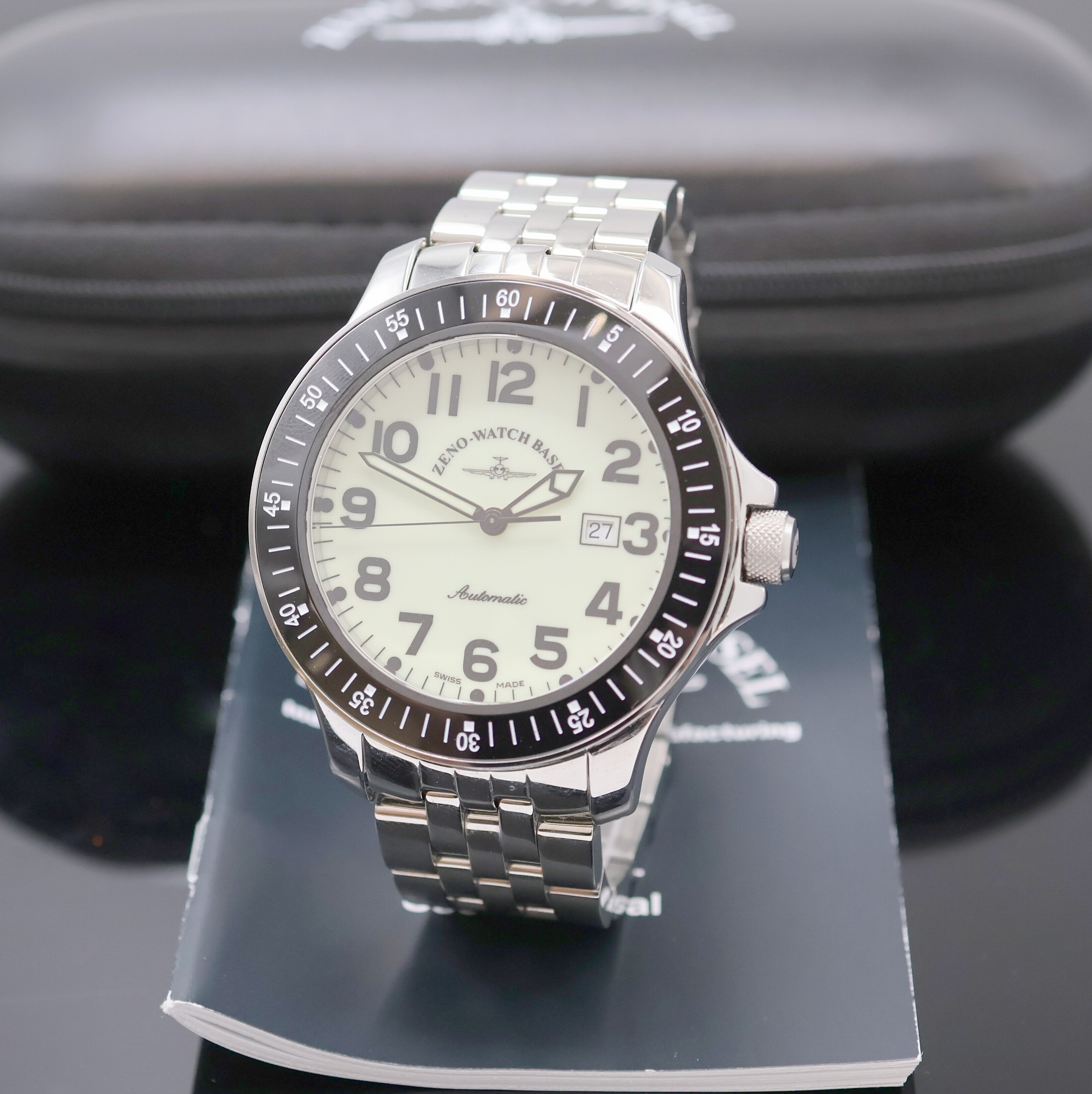 ZENO WATCH BASEL Herrenarmbanduhr Modell Hercules Referenz 2654, Automatik, Schweiz um 2020, beids. verg. Edelstahlgeh. inkl. orig. Gliederband m. ...