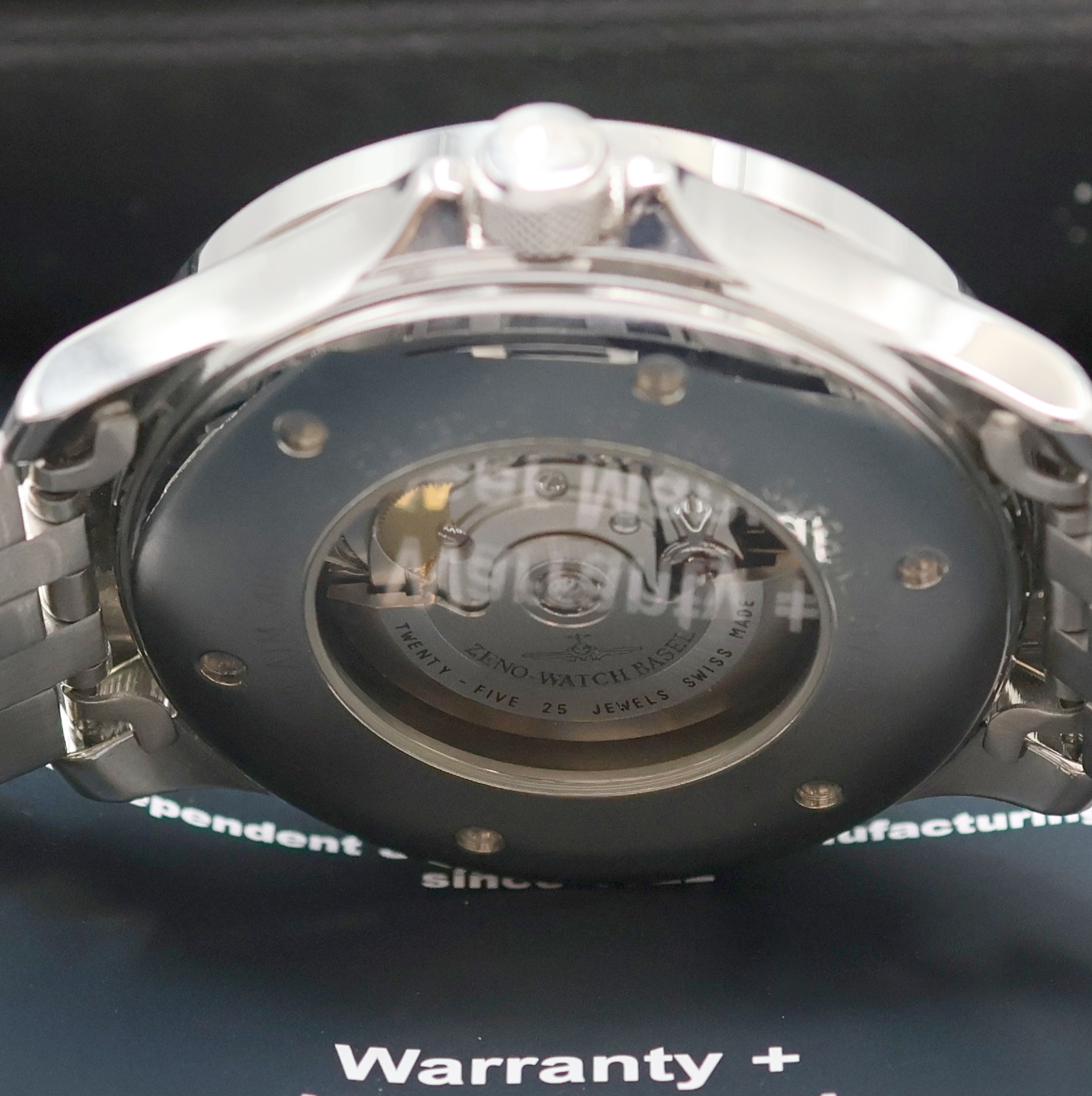 Detail d: ZENO WATCH BASEL Herrenarmbanduhr Modell Hercules Referenz 2654, Automatik, Schweiz um 2020, beids. verg. Edelstahlgeh. inkl. orig. Gliederband m. ...