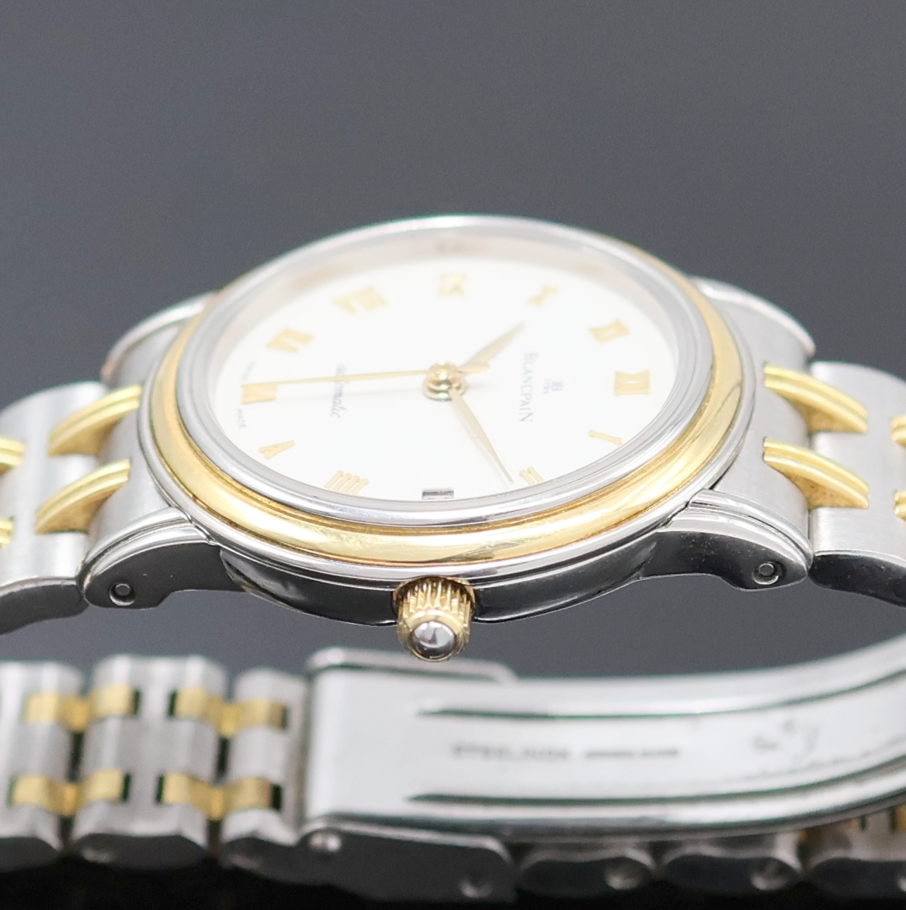 Detail c: BLANCPAIN Damenarmbanduhr Villeret Referenz 0096-1318-58, Automatik, 2-teil. Geh. in Edelstahl/Gold kombiniert inkl. Gliederband m. Faltschl., ...