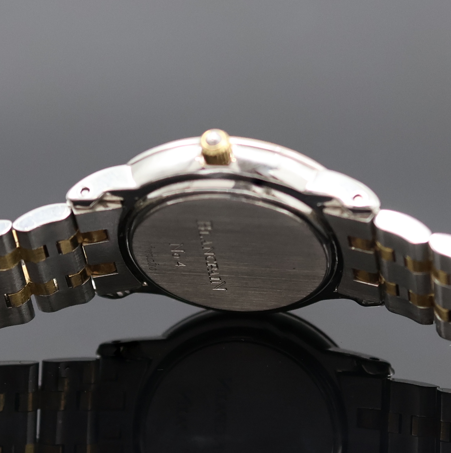 Detail e: BLANCPAIN Damenarmbanduhr Villeret Referenz 0096-1318-58, Automatik, 2-teil. Geh. in Edelstahl/Gold kombiniert inkl. Gliederband m. Faltschl., ...