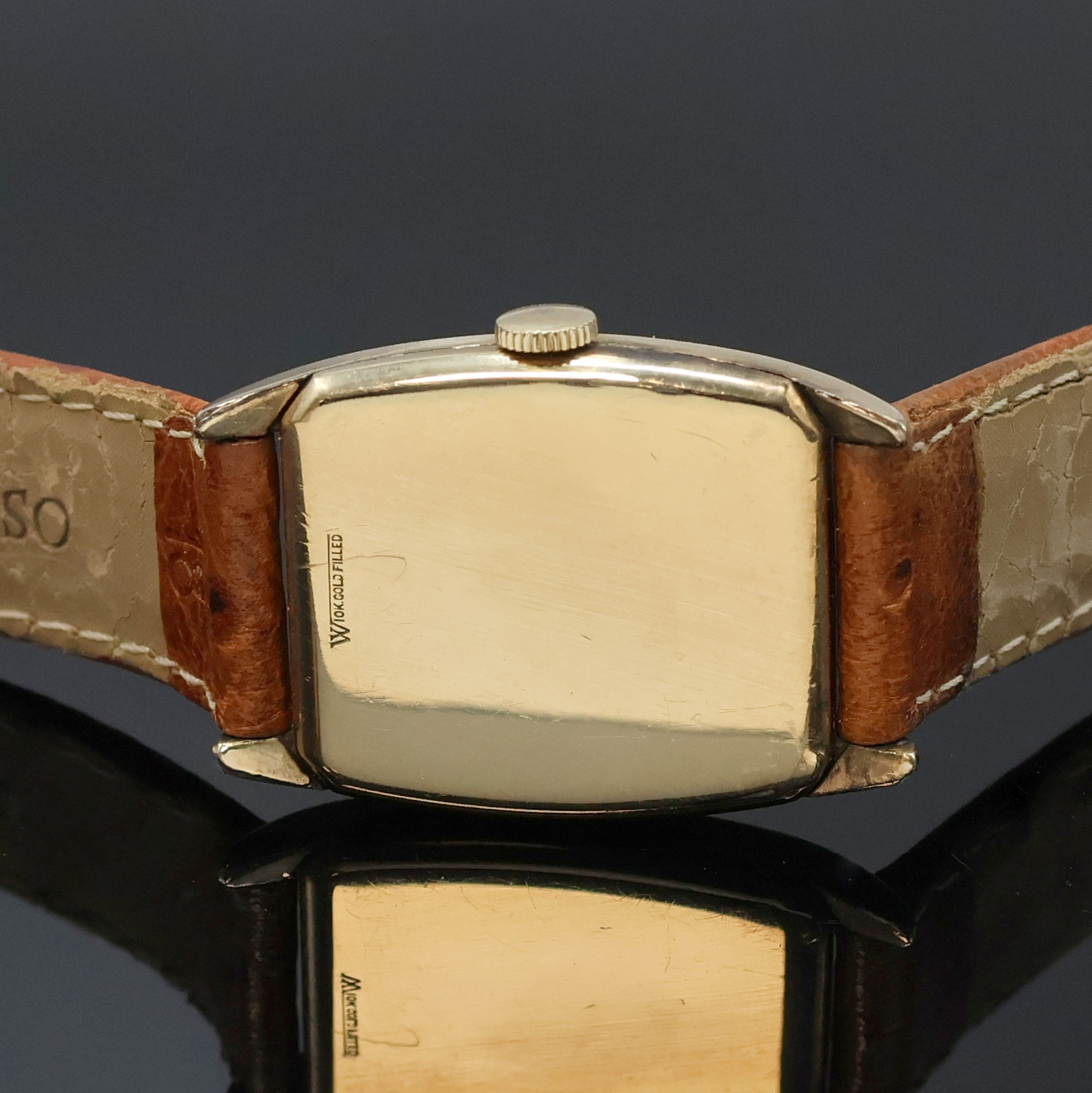Detail c: HAMILTON Armbanduhr, USA um 1942, Handaufzug, tonnenförmiges 2-teil. 10k Gold- Filled Geh., Boden aufgedr., vers. Zifferblatt mit aufges. arab. Std. ...