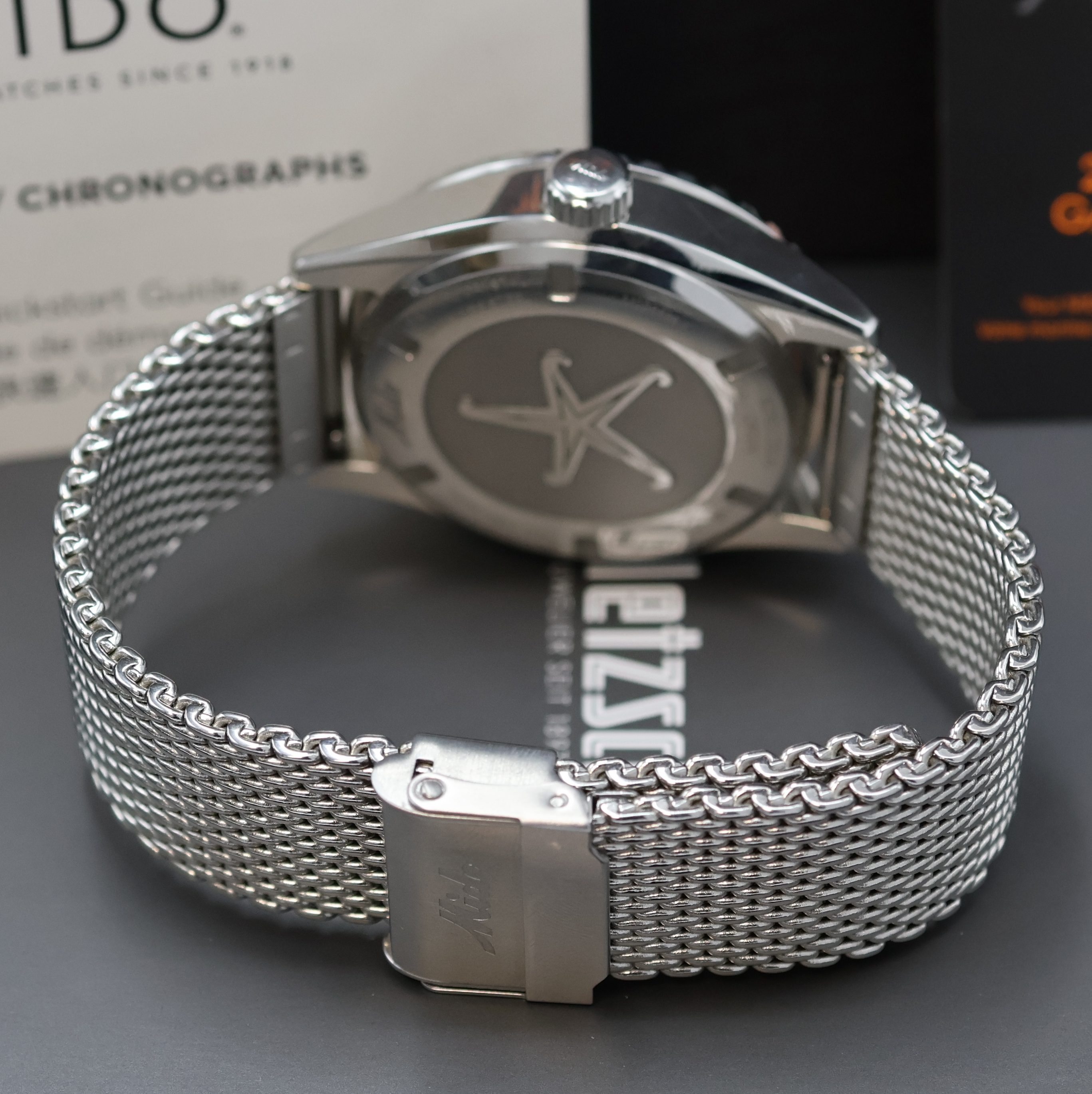 Detail b: MIDO Ocean Star Armbanduhr Decompression Worldtimer Referenz M026829A, Automatik, Edelstahlgeh. inkl. orig. Meshband, zus. orig. Kautschukband m. ...