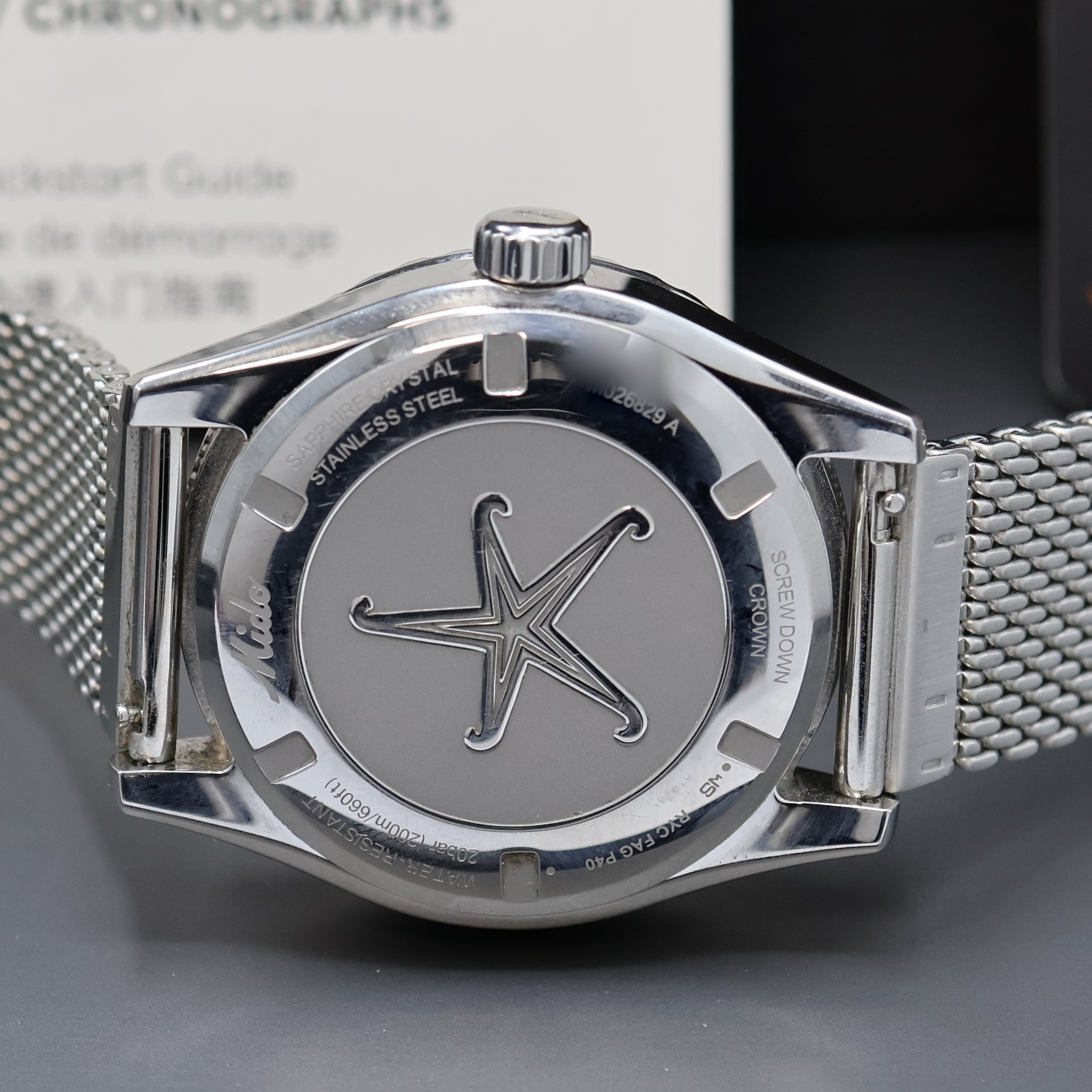 Detail d: MIDO Ocean Star Armbanduhr Decompression Worldtimer Referenz M026829A, Automatik, Edelstahlgeh. inkl. orig. Meshband, zus. orig. Kautschukband m. ...