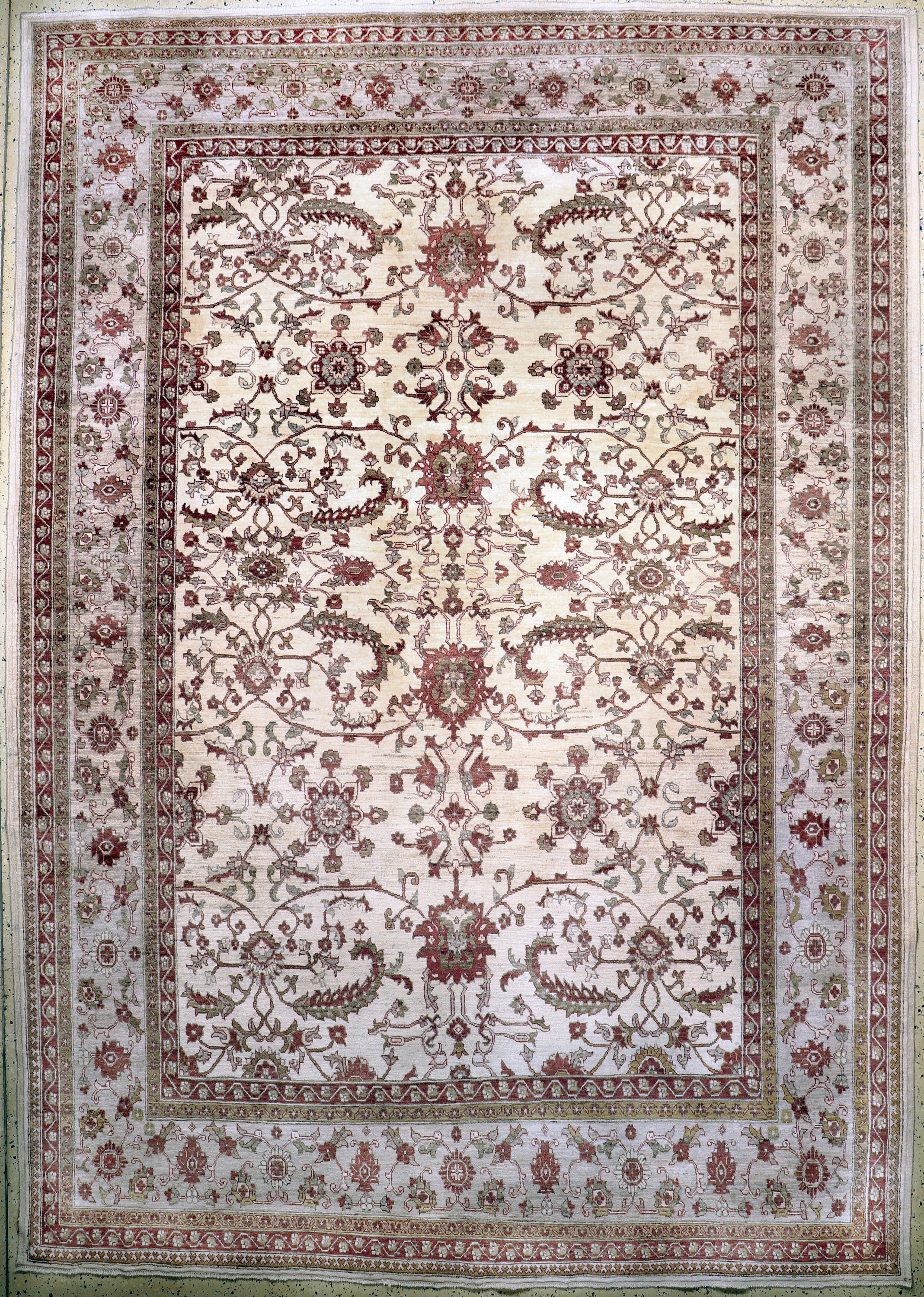 Sigler, Pakistan, Ende 20.Jhd, Wolle auf Baumwolle, ca. 378 x 268 cm, Reinigungsbedürftig, EHZ: 2