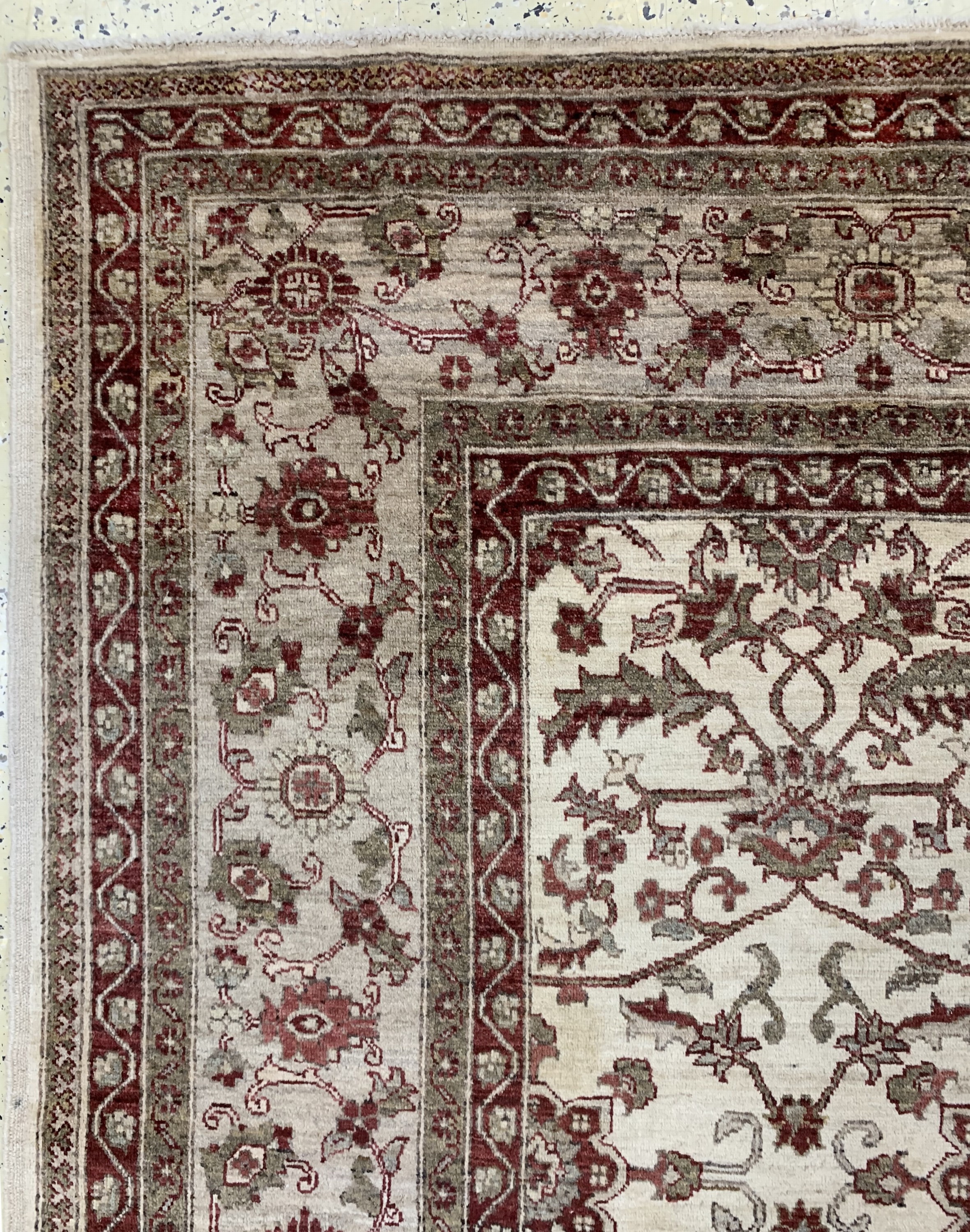 Detail d: Sigler, Pakistan, Ende 20.Jhd, Wolle auf Baumwolle, ca. 378 x 268 cm, Reinigungsbedürftig, EHZ: 2