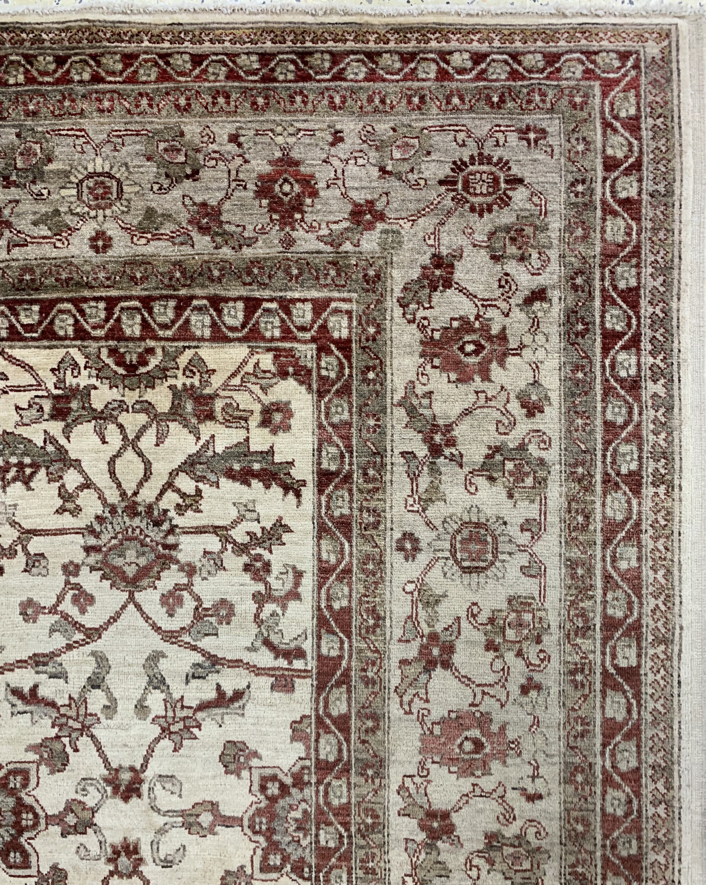 Detail f: Sigler, Pakistan, Ende 20.Jhd, Wolle auf Baumwolle, ca. 378 x 268 cm, Reinigungsbedürftig, EHZ: 2