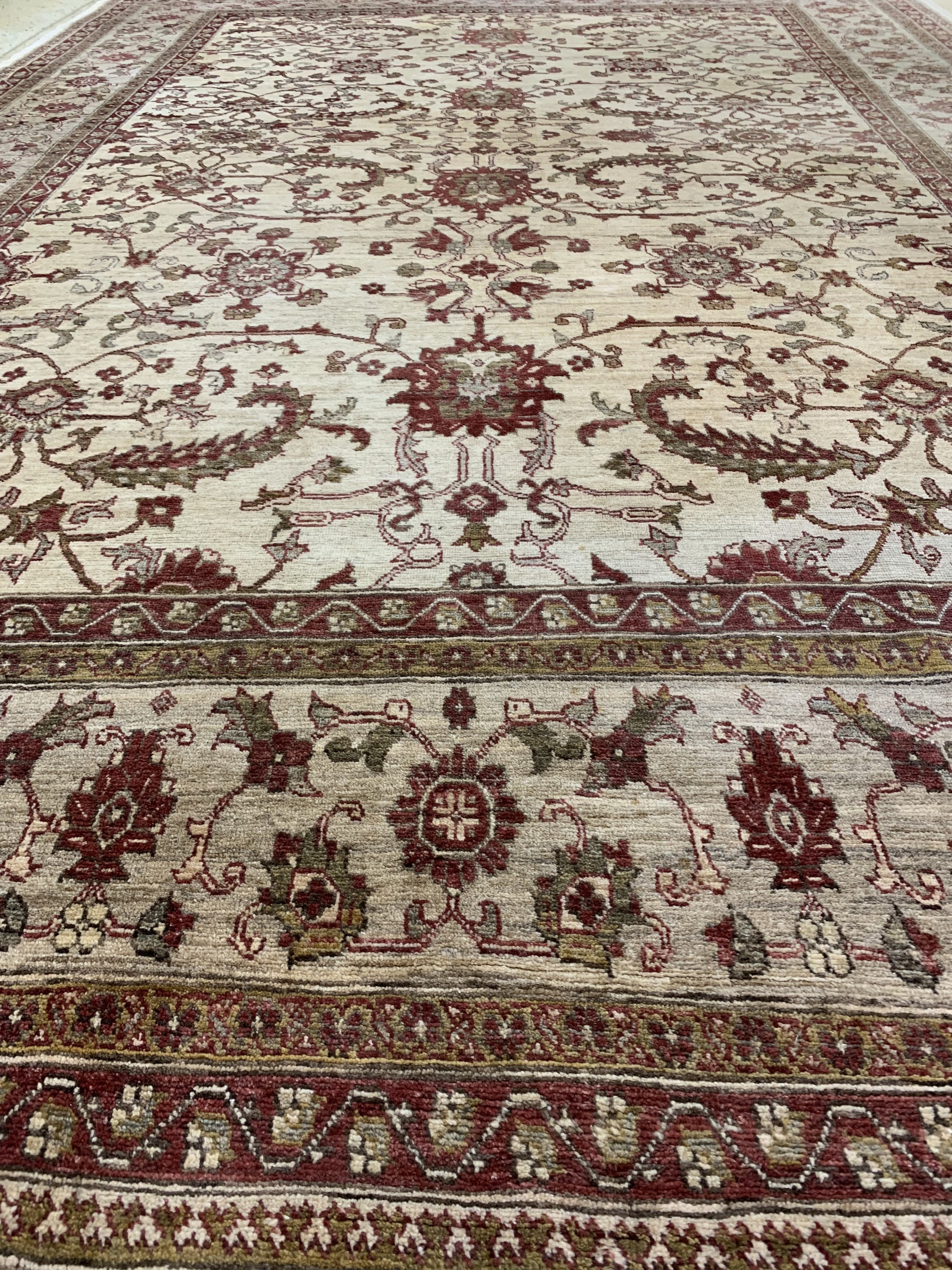 Detail g: Sigler, Pakistan, Ende 20.Jhd, Wolle auf Baumwolle, ca. 378 x 268 cm, Reinigungsbedürftig, EHZ: 2