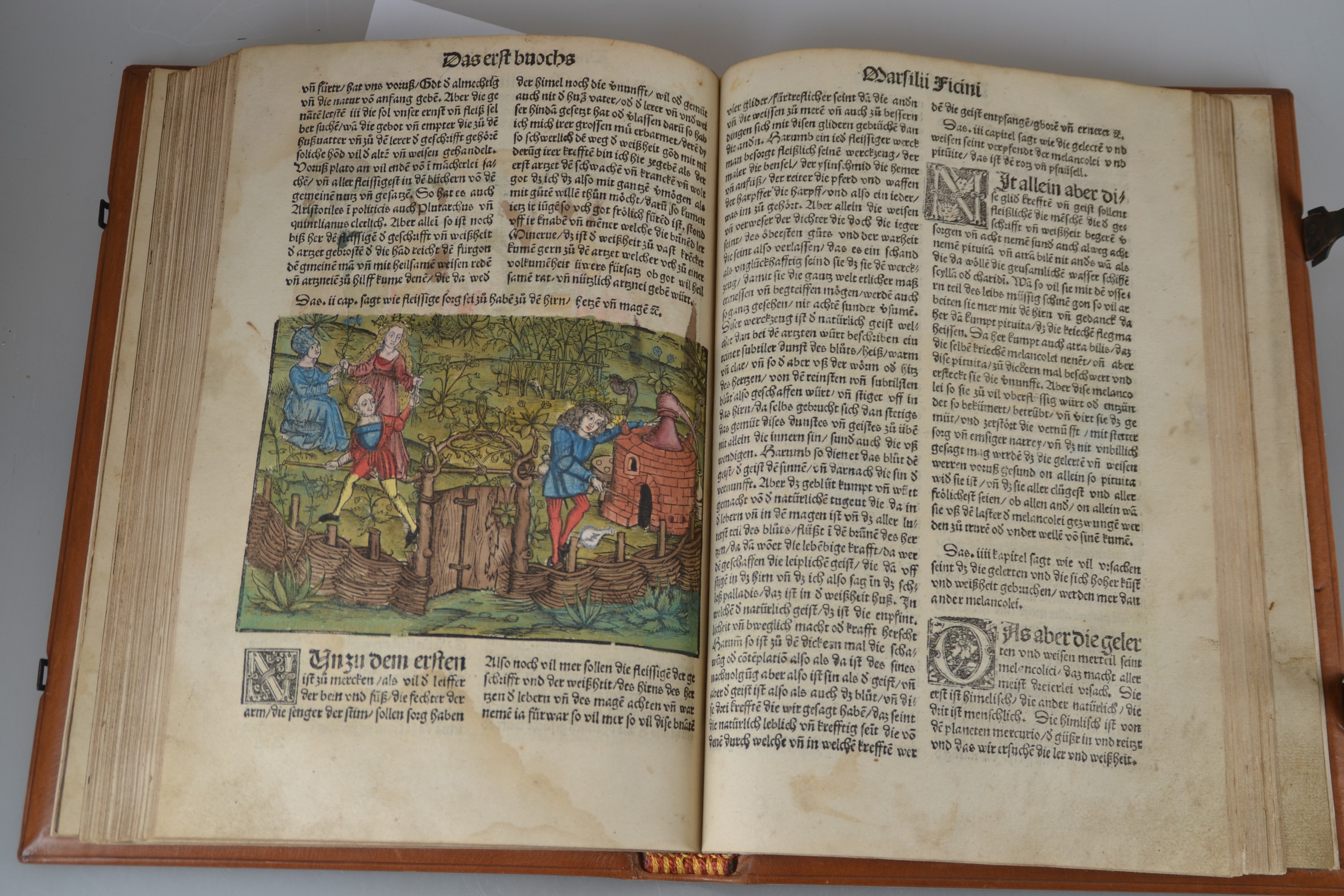 Detail j: Hieronymus Brunschwig (um 1450-1512): Das Destilierbuch, Straßburg, Johann Grüninger 1515, Lex. 8°, 130 gezählte Folios mit ungezähltem Zusatz ...