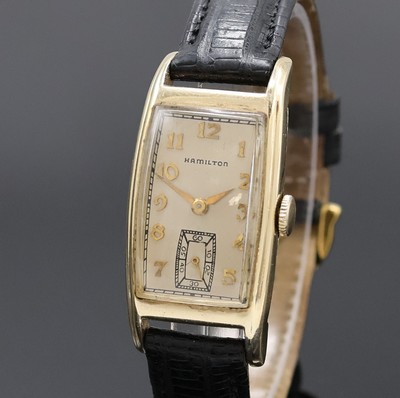 26949015a - HAMILTON Armbanduhr, USA um 1939, Handaufzug, 2-tlg. 10k Gold-filled Geh. in sich ...