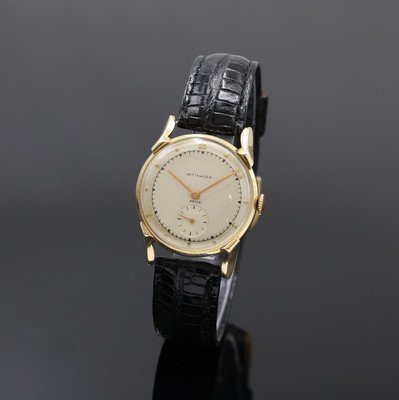 Image 26949017 - WITTNAUER / REVUE ausgefallene Armbanduhr in GG 585/000, USA/Schweiz um 1950, ...