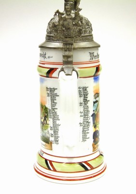 26949037h - Reservistenkrug, 4. Württ. Inf. Rgt. 122, 1. Comp. Füsl., Heilbronn 1906-08, ...