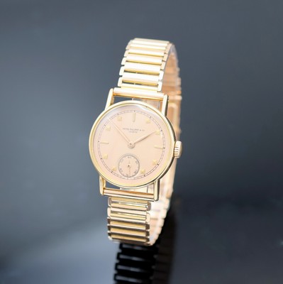 Image PATEK PHILIPPE seltene Armbanduhr in RG 750/000 an RG 585/000 Gay Freres Band, Schweiz ...