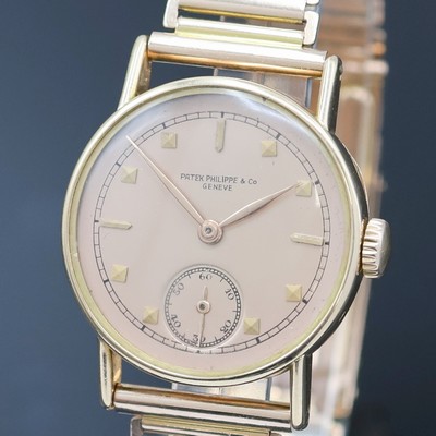 26949039a - PATEK PHILIPPE seltene Armbanduhr in RG 750/000 an RG 585/000 Gay Freres Band, Schweiz ...
