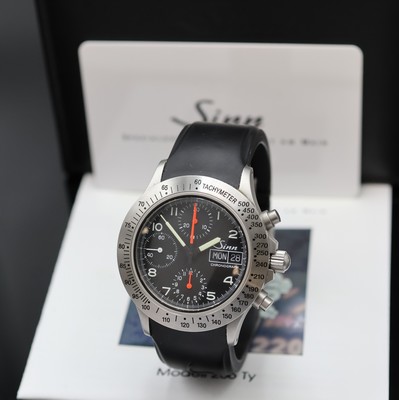 Image 26949041 - SINN Armbandchronograph 256, Schweiz verk. lt. Pap. am 01/2010, Automatik, Boden u. ...