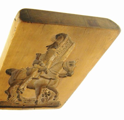 26949042b - Holzmodel, sog. Springerle Model, süddt. um 1820, beidseitig geschnitzt, Reiter ...